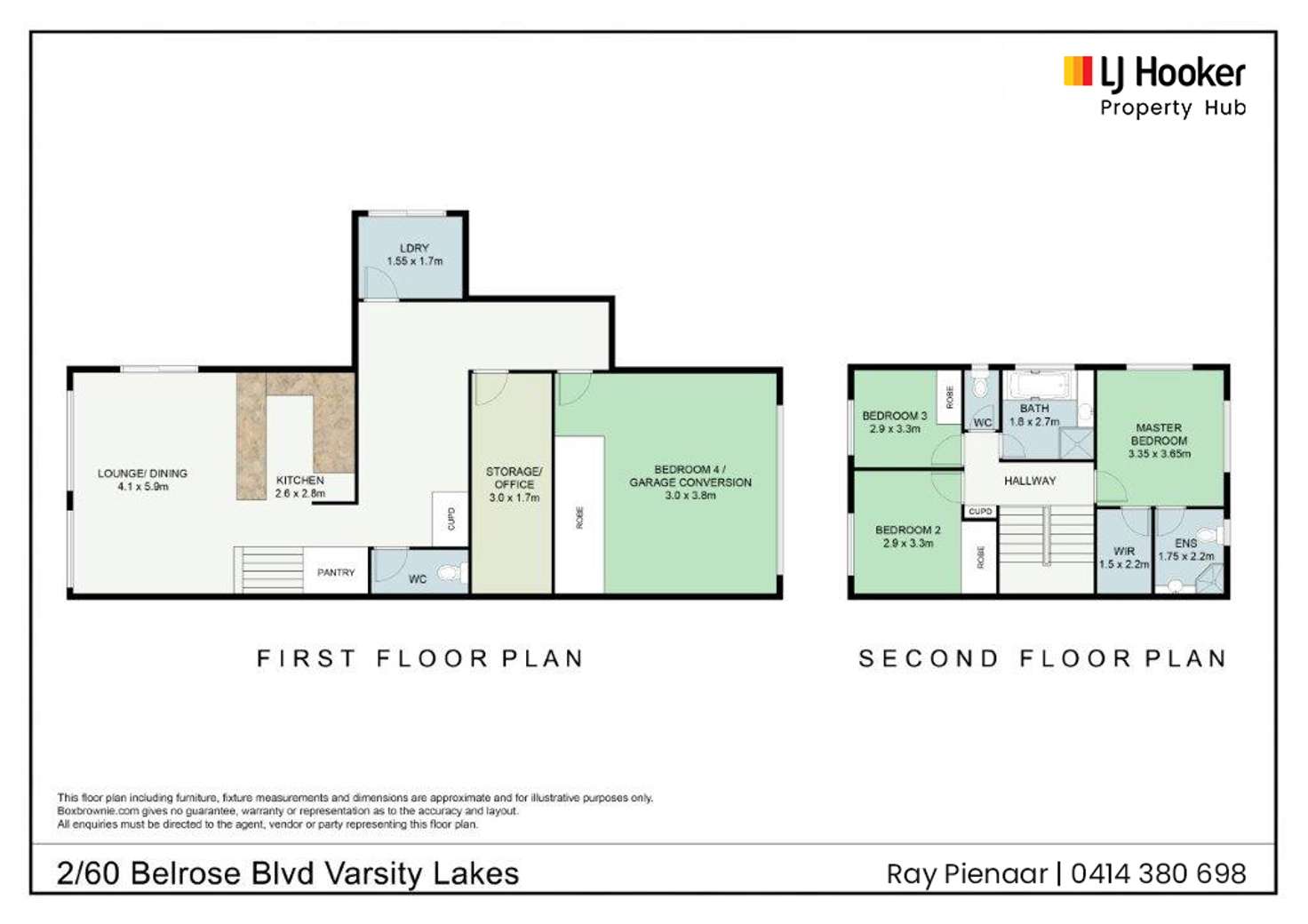 Floorplan of Homely semiDetached listing, 2/60 Belrose Boulevard, Varsity Lakes QLD 4227