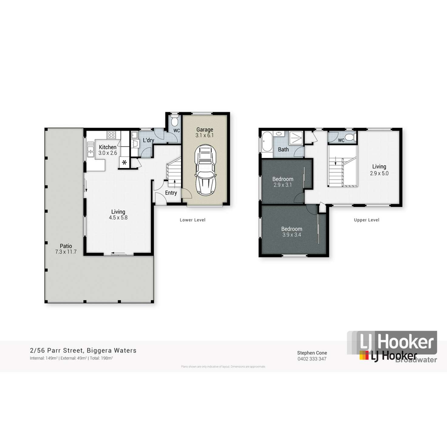 Floorplan of Homely semiDetached listing, 2/56 Parr Street, Biggera Waters QLD 4216