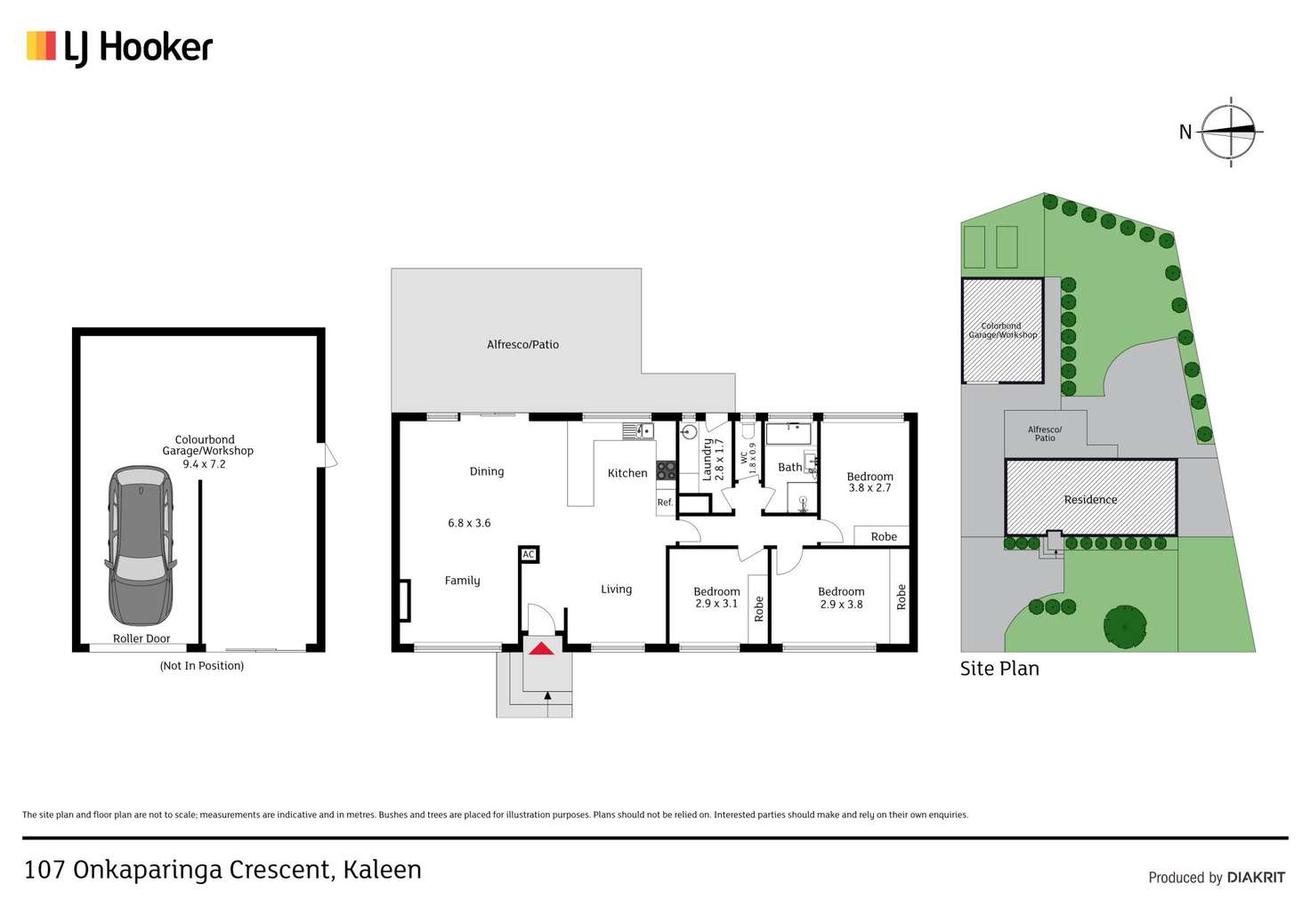 Floorplan of Homely house listing, 107 Onkaparinga Crescent, Kaleen ACT 2617