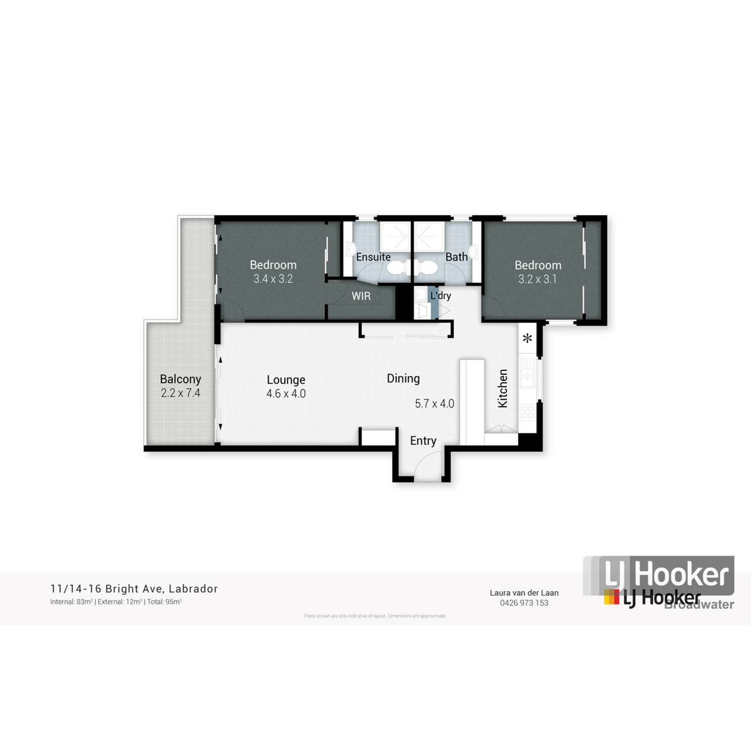 Floorplan of Homely unit listing, 11/14-16 Bright Avenue, Labrador QLD 4215