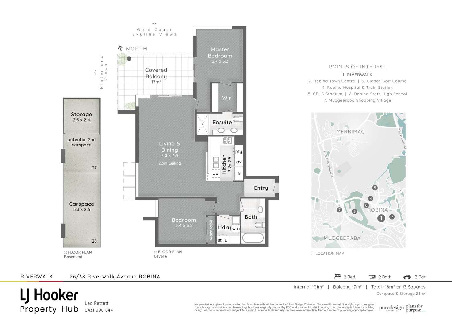 Floorplan of Homely unit listing, 26/38 Riverwalk Avenue, Robina QLD 4226