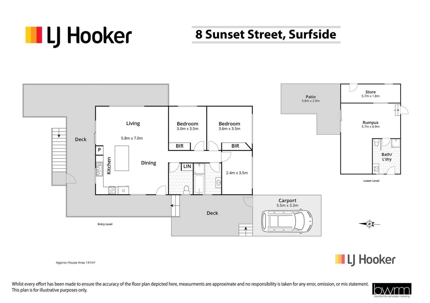 Floorplan of Homely house listing, 8 Sunset Street, Surfside NSW 2536