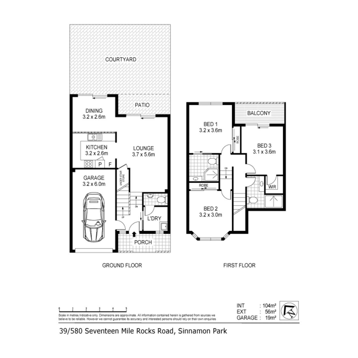 Floorplan of Homely townhouse listing, 39/580 Seventeen Mile Rocks Road, Sinnamon Park QLD 4073