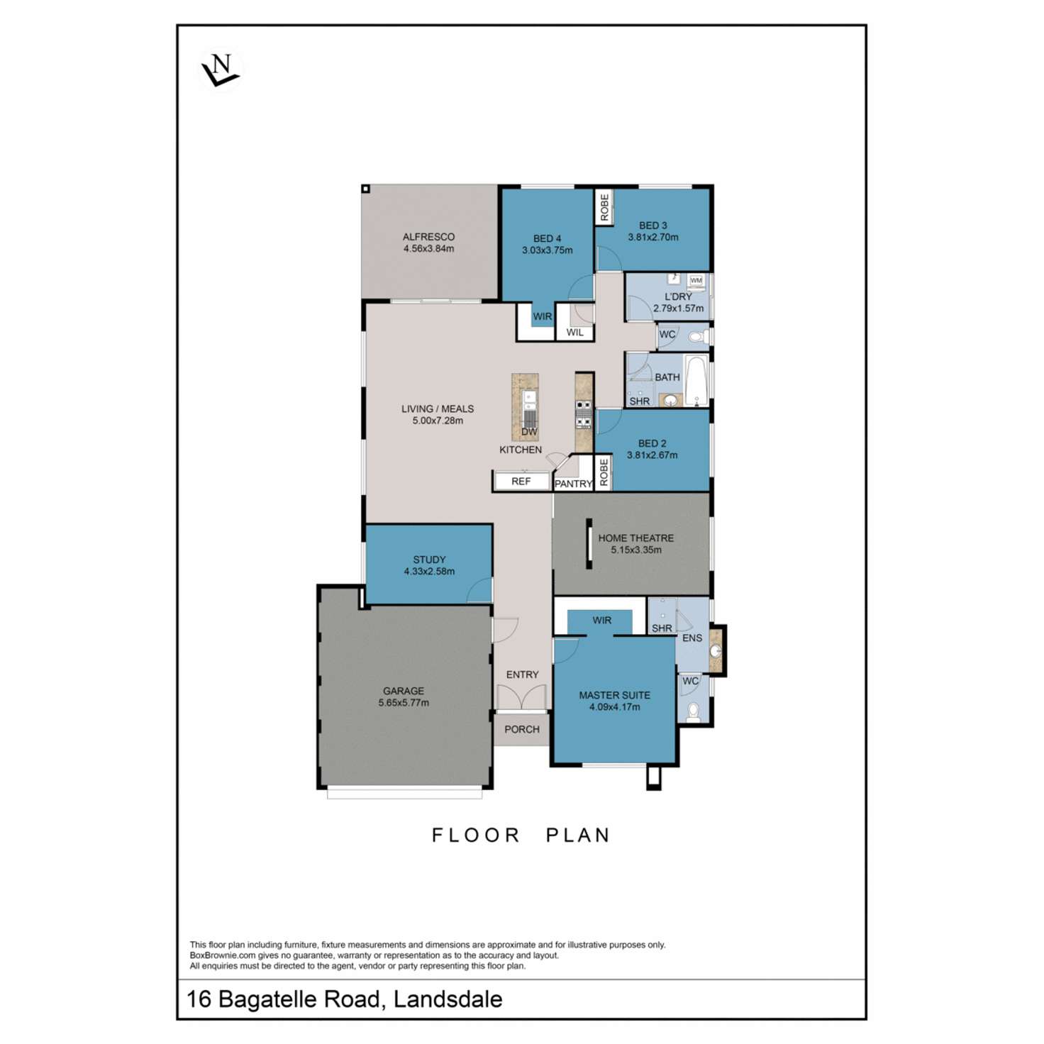 Floorplan of Homely house listing, 16 Bagatelle Road, Landsdale WA 6065
