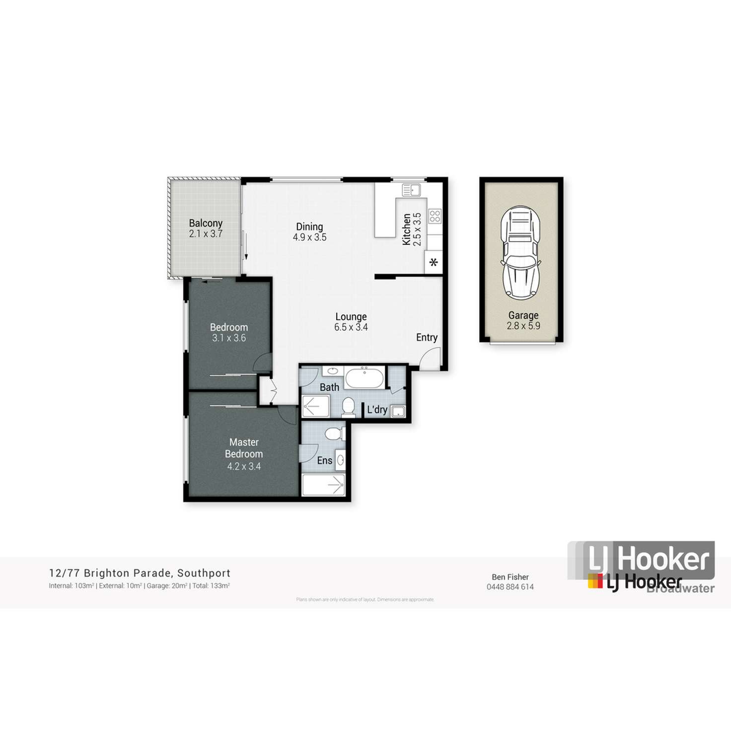 Floorplan of Homely apartment listing, 12/77 Brighton Parade, Southport QLD 4215