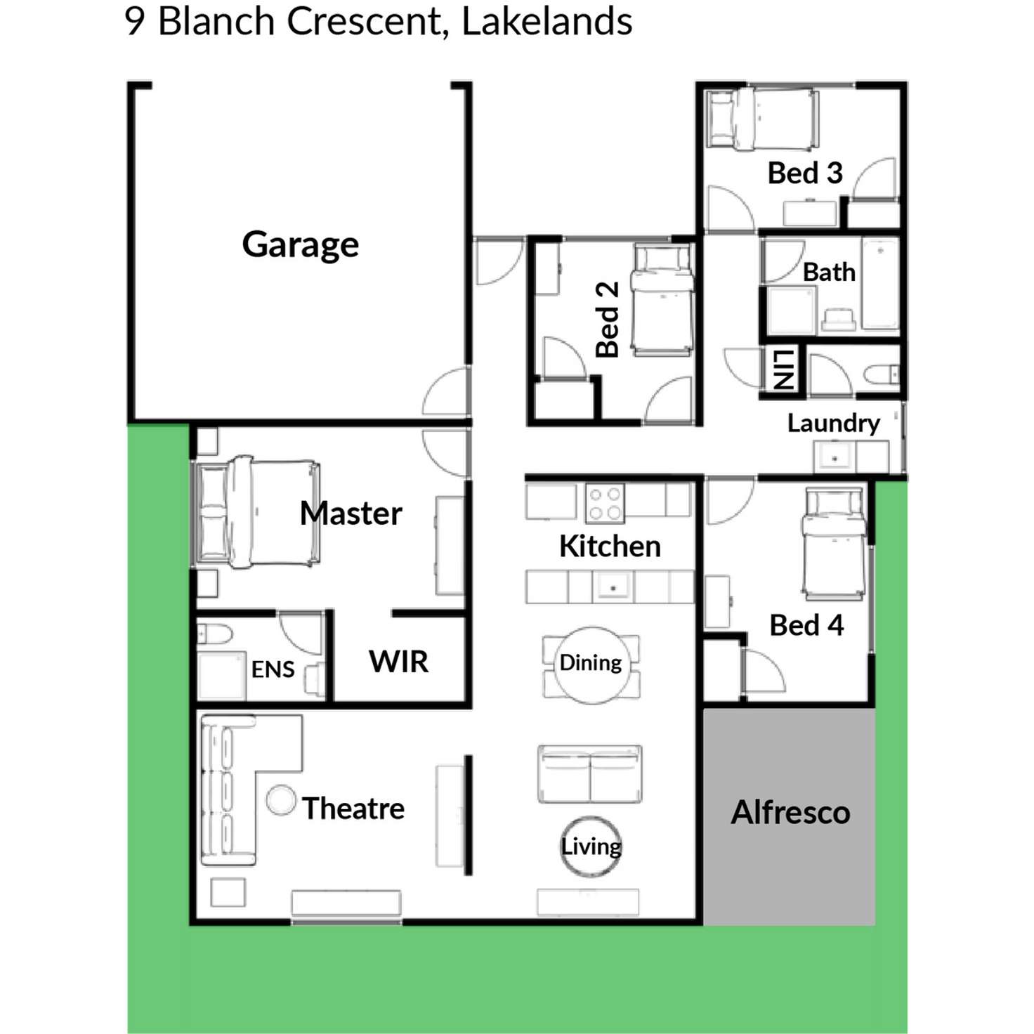 Floorplan of Homely house listing, 9 Blanche Crescent, Lakelands WA 6180