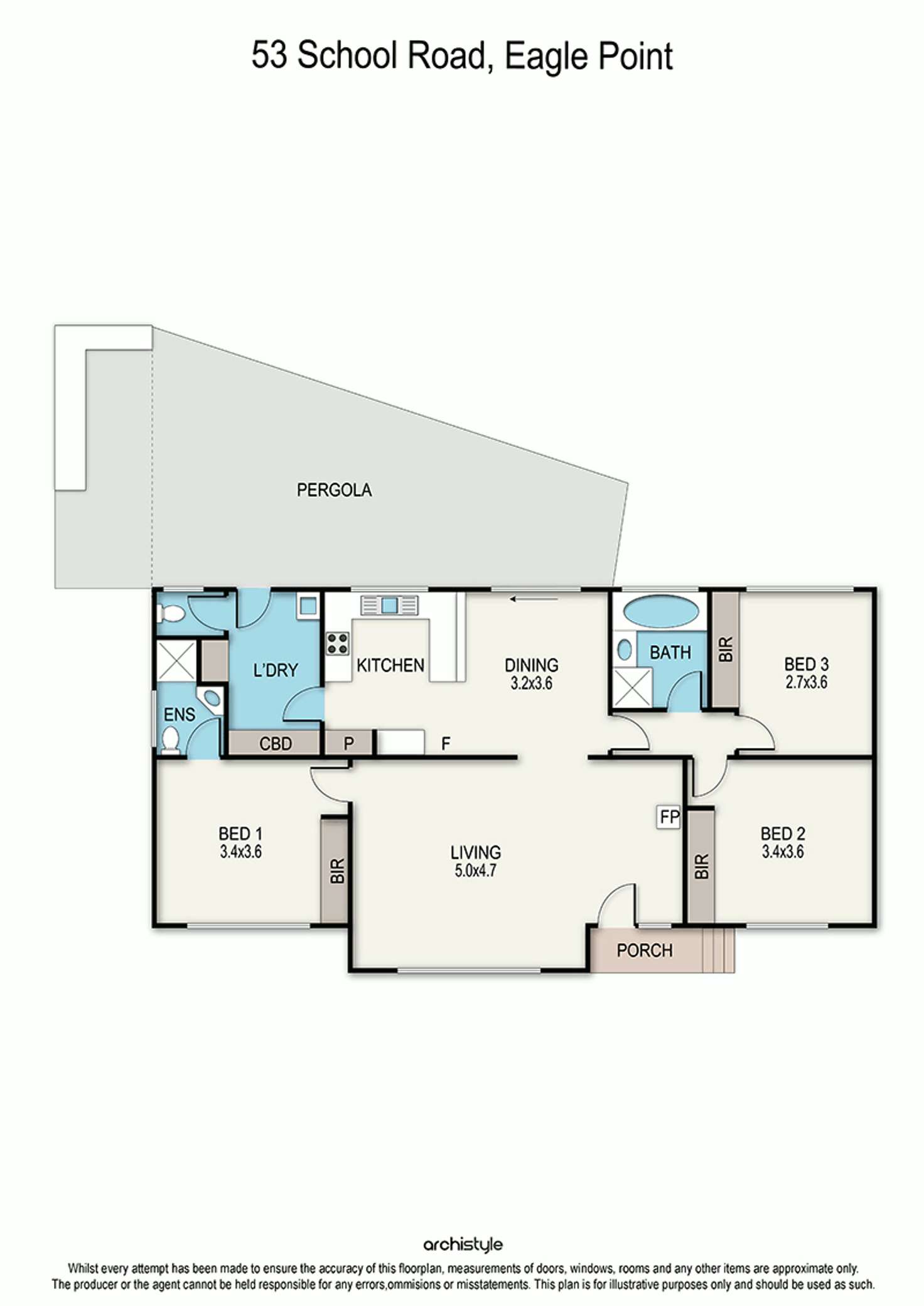 Floorplan of Homely house listing, 53 School Road, Eagle Point VIC 3878