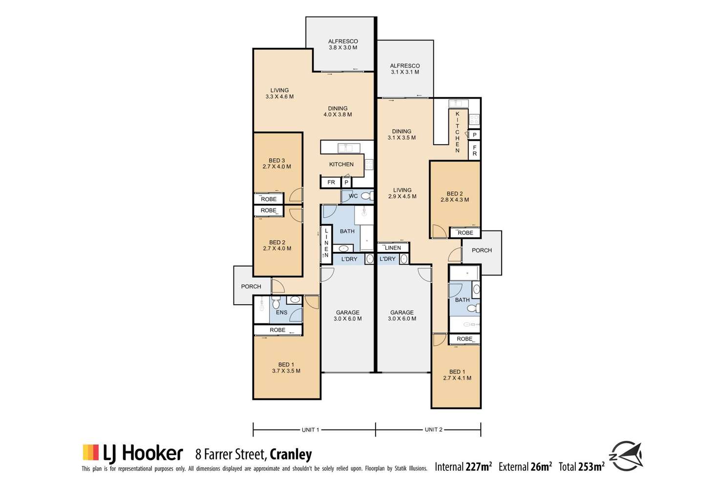 Floorplan of Homely semiDetached listing, 8 Farrer Street, Cranley QLD 4350
