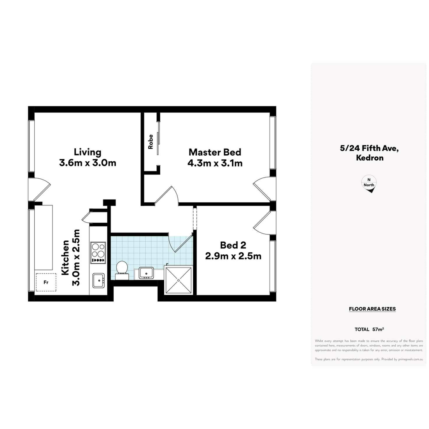 Floorplan of Homely unit listing, 5/24 Fifth Avenue, Kedron QLD 4031