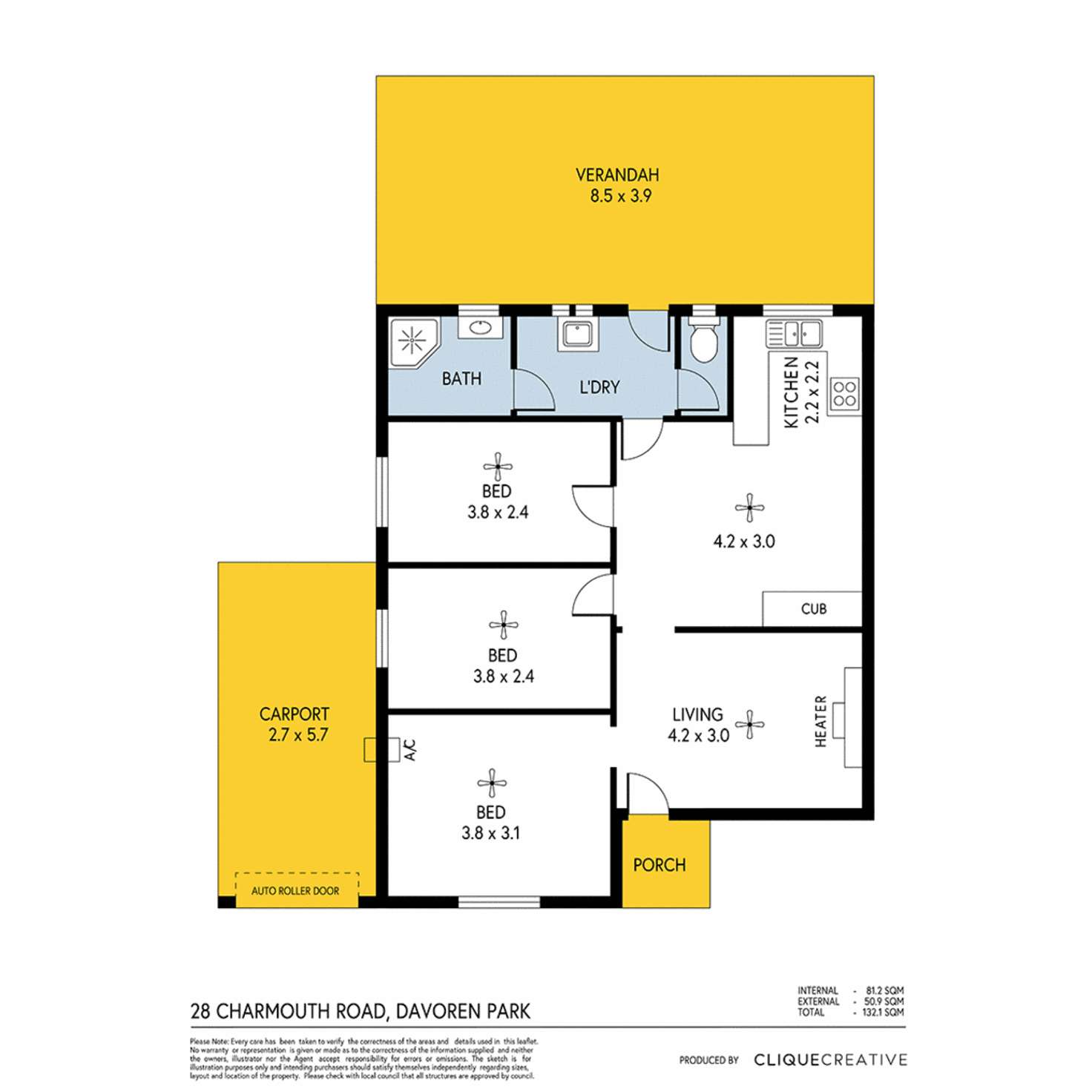 Floorplan of Homely house listing, 28 Charmouth Road, Davoren Park SA 5113