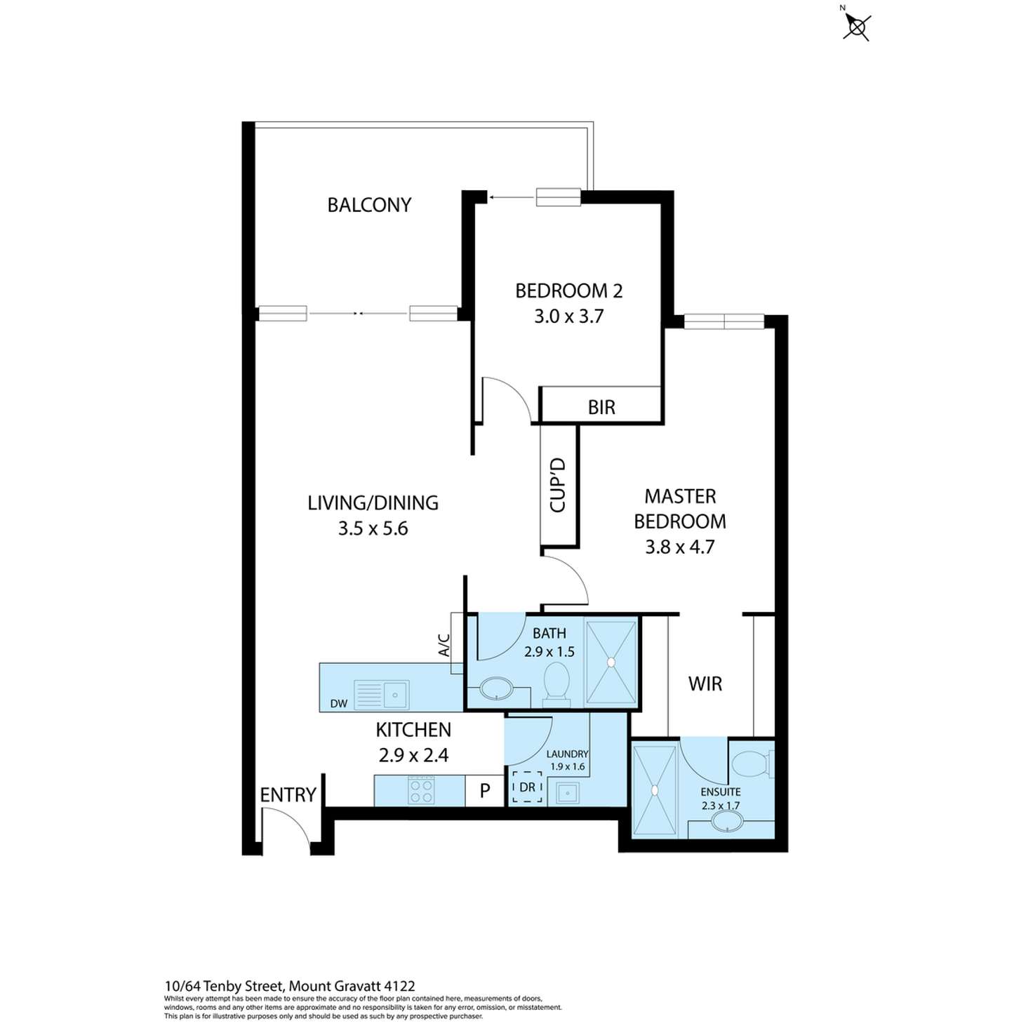 Floorplan of Homely unit listing, 10/64 Tenby Street, Mount Gravatt QLD 4122