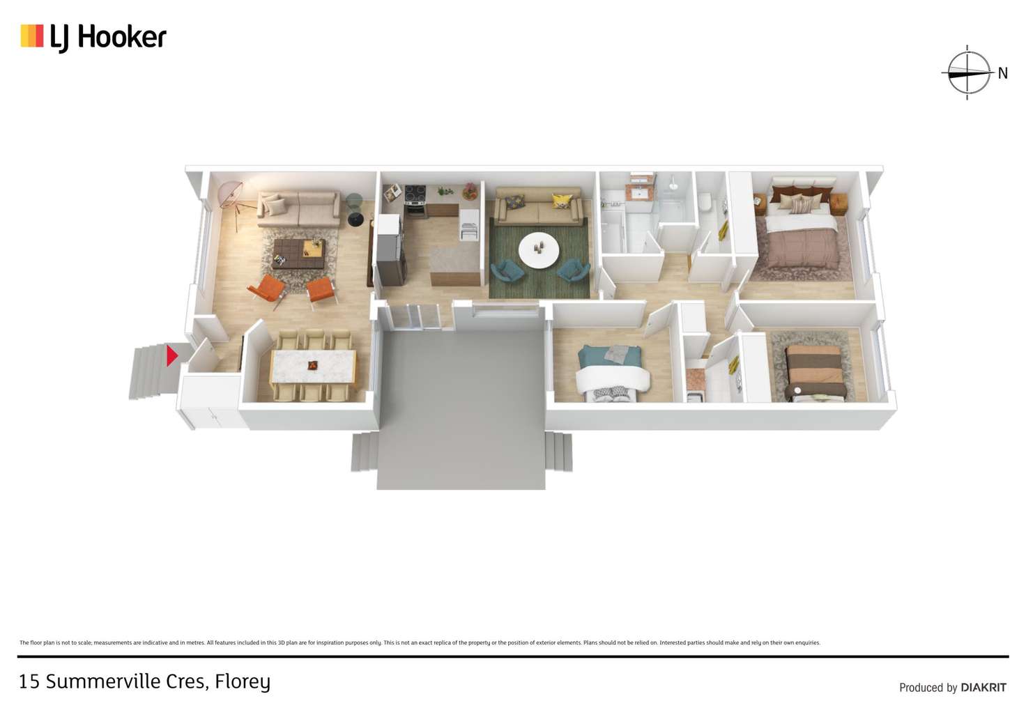 Floorplan of Homely townhouse listing, 15 Summerville Crescent, Florey ACT 2615