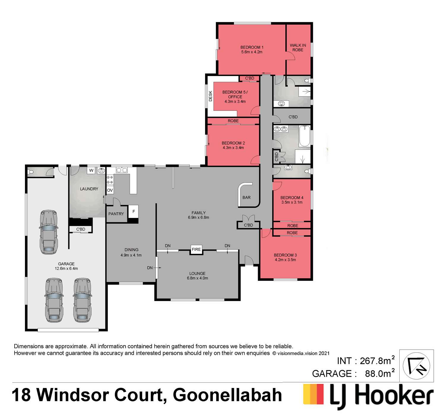 Floorplan of Homely house listing, 18 Windsor Court, Goonellabah NSW 2480