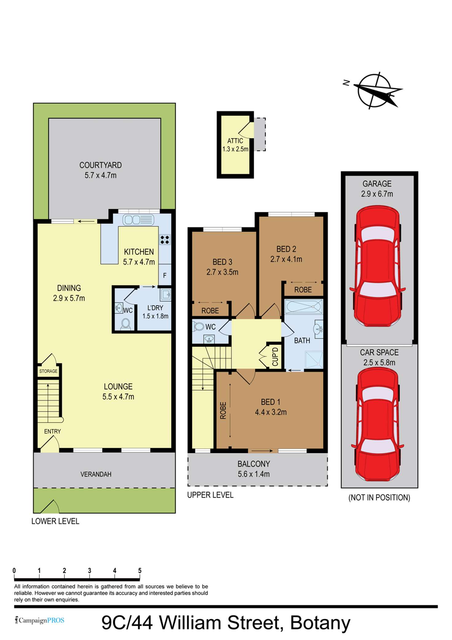 Floorplan of Homely townhouse listing, 9C/44 William Street, Botany NSW 2019