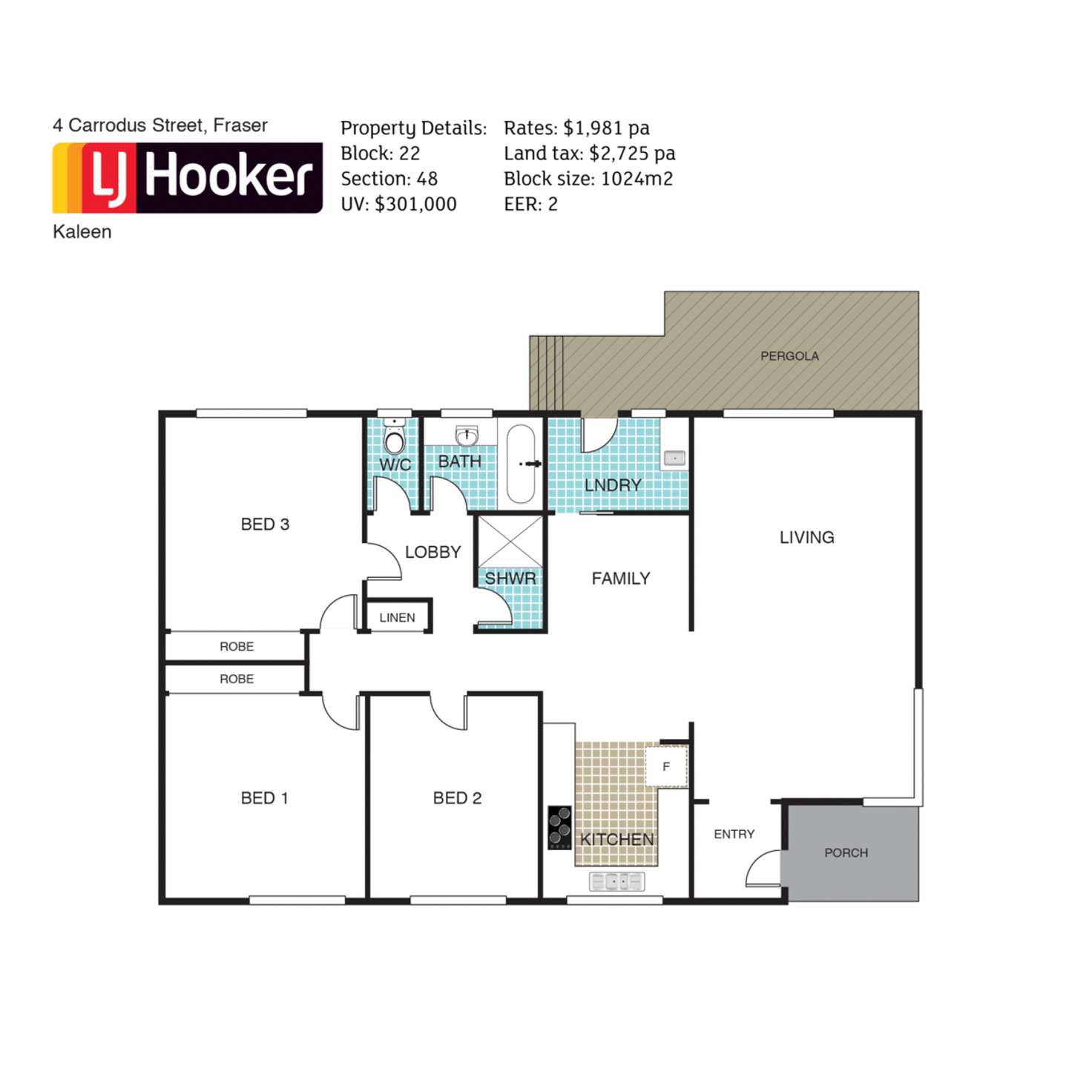 Floorplan of Homely house listing, 4 Carrodus Street, Fraser ACT 2615