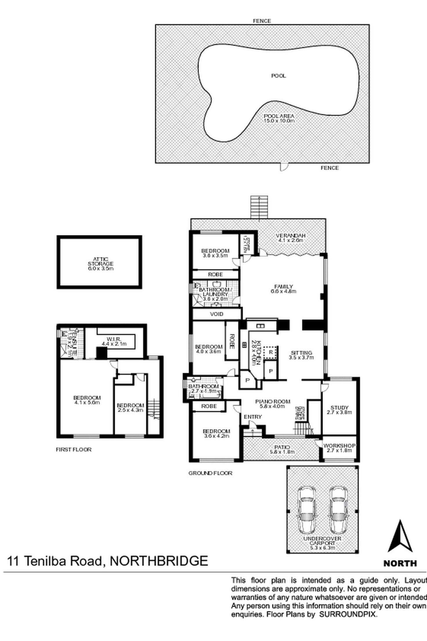 Floorplan of Homely house listing, 11 Tenilba Road, Northbridge NSW 2063