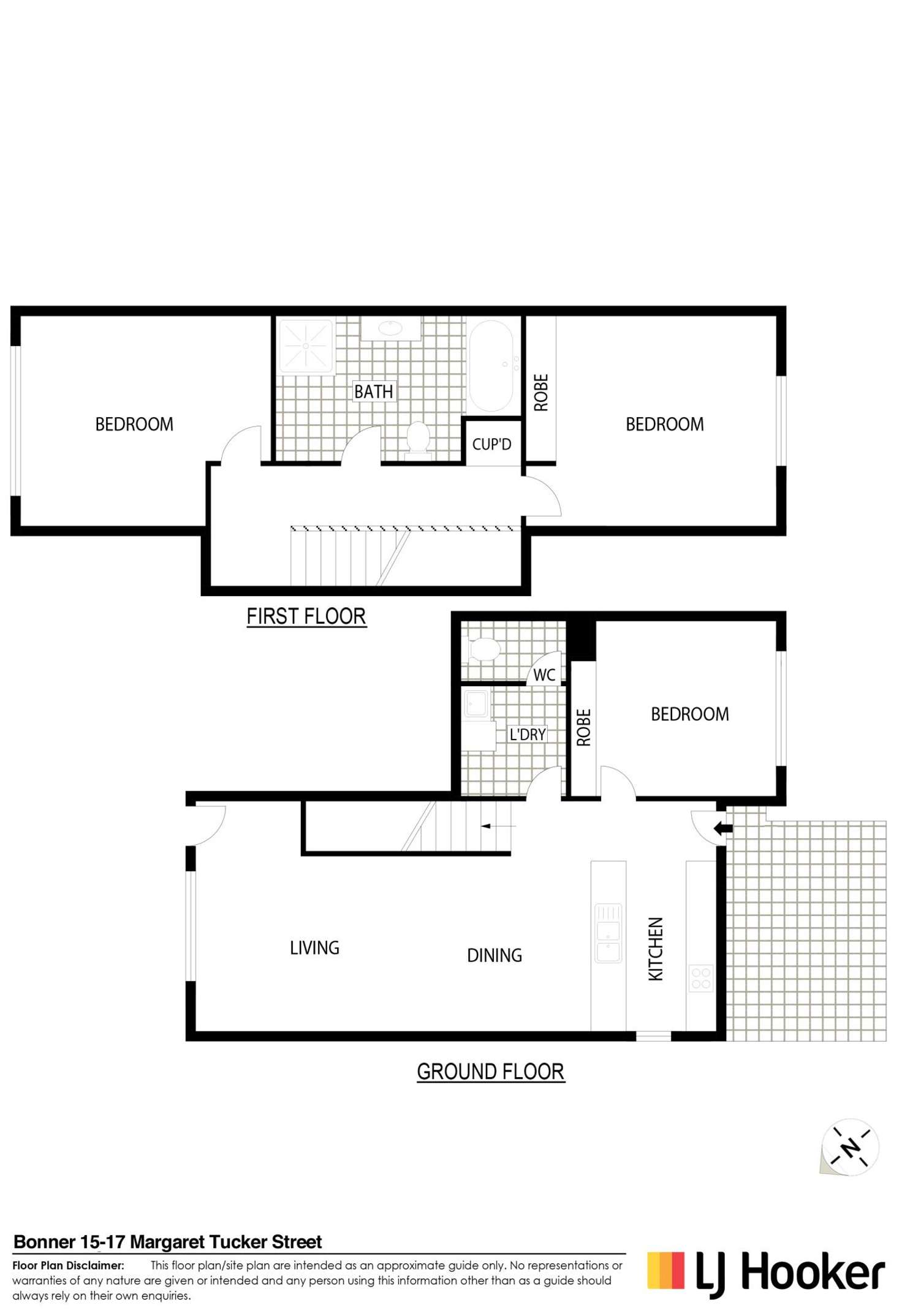 Floorplan of Homely townhouse listing, 15/17-31 Margaret Tucker Street, Bonner ACT 2914