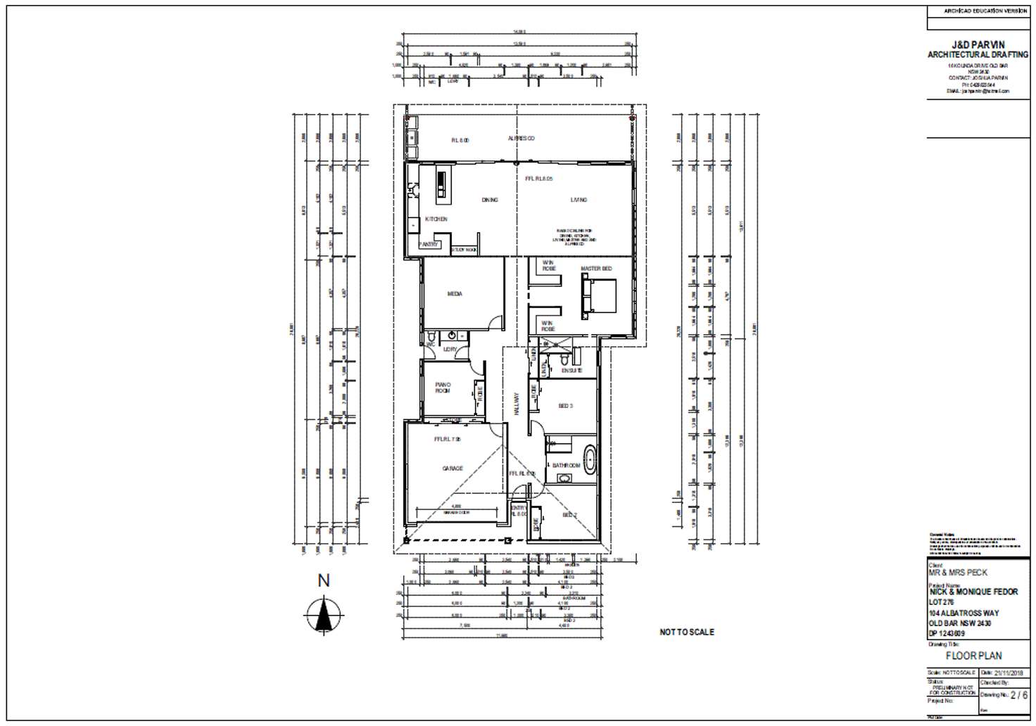 Floorplan of Homely house listing, 104 Albatross Way, Old Bar NSW 2430