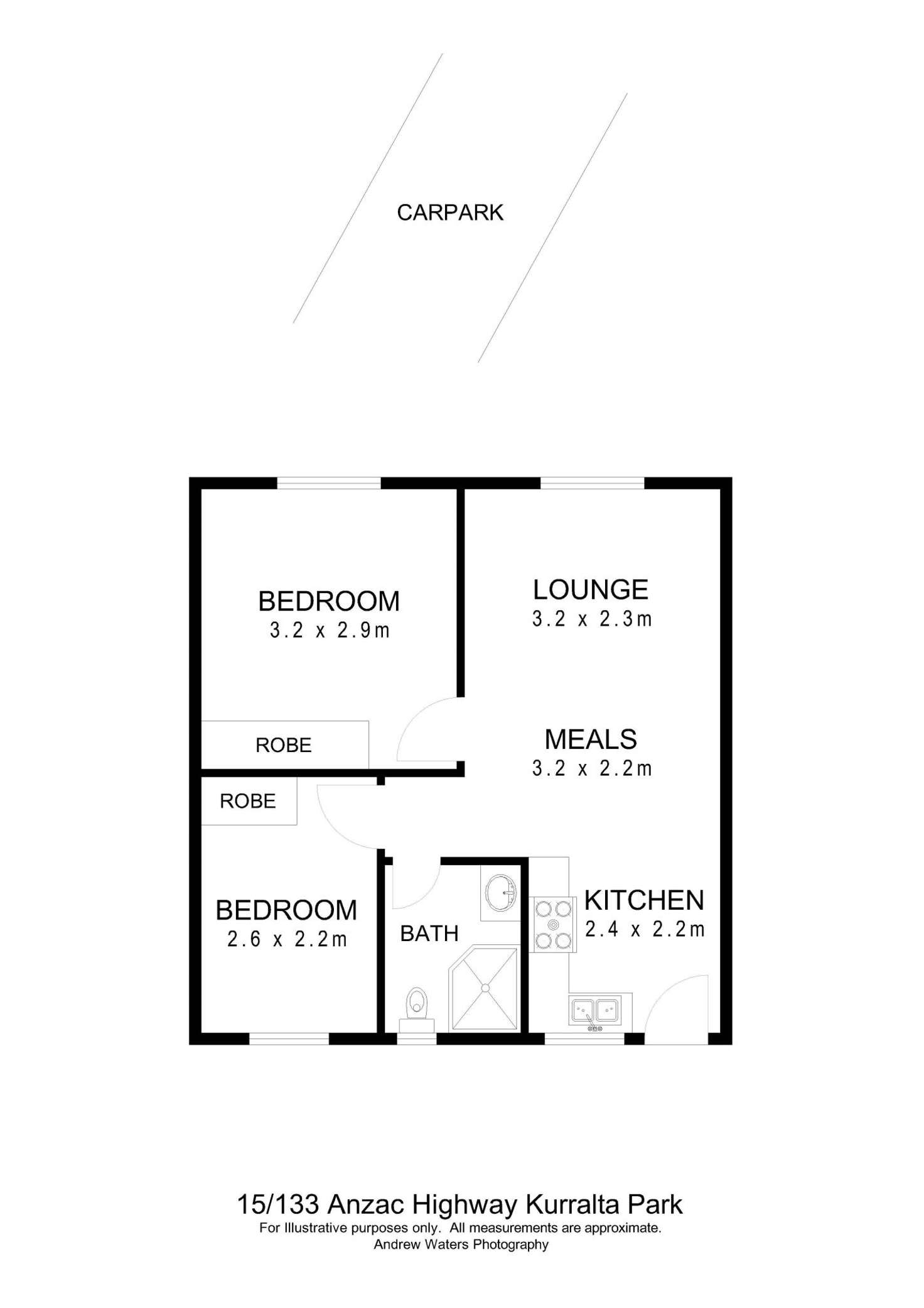 Floorplan of Homely unit listing, 15/133 Anzac Highway, Kurralta Park SA 5037