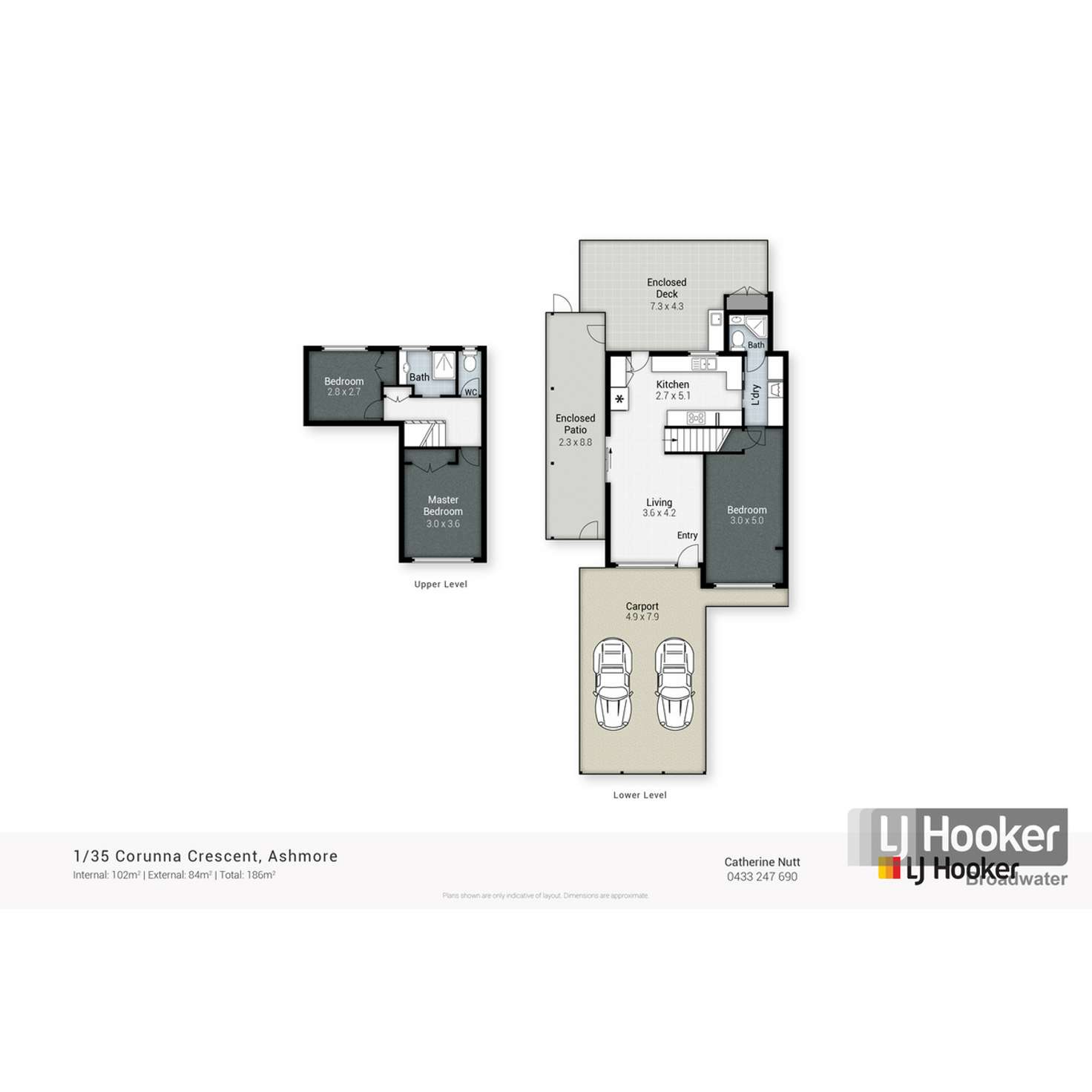 Floorplan of Homely semiDetached listing, 1/35 Corunna Crescent, Ashmore QLD 4214