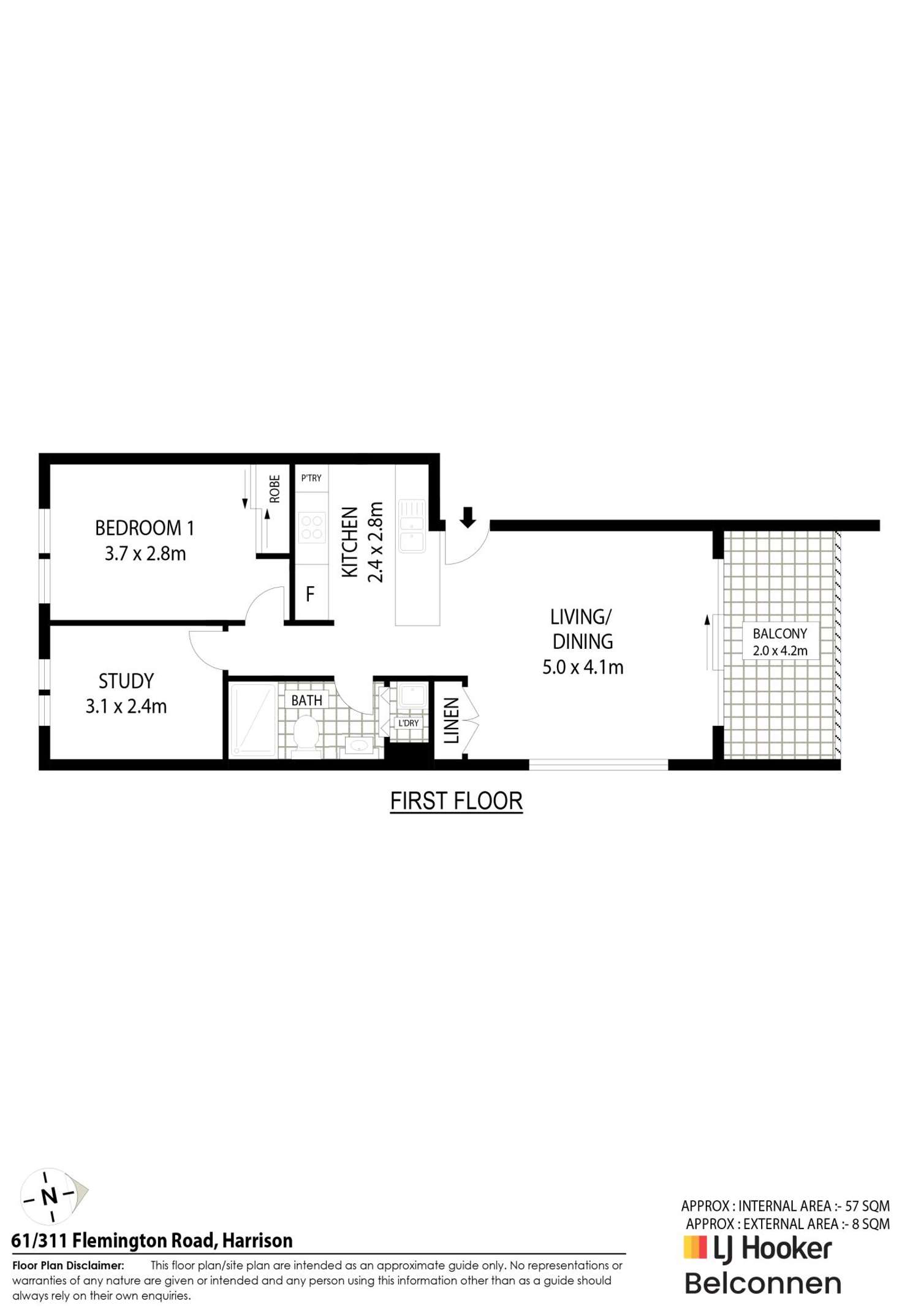 Floorplan of Homely apartment listing, 61/311 Flemington Road, Franklin ACT 2913