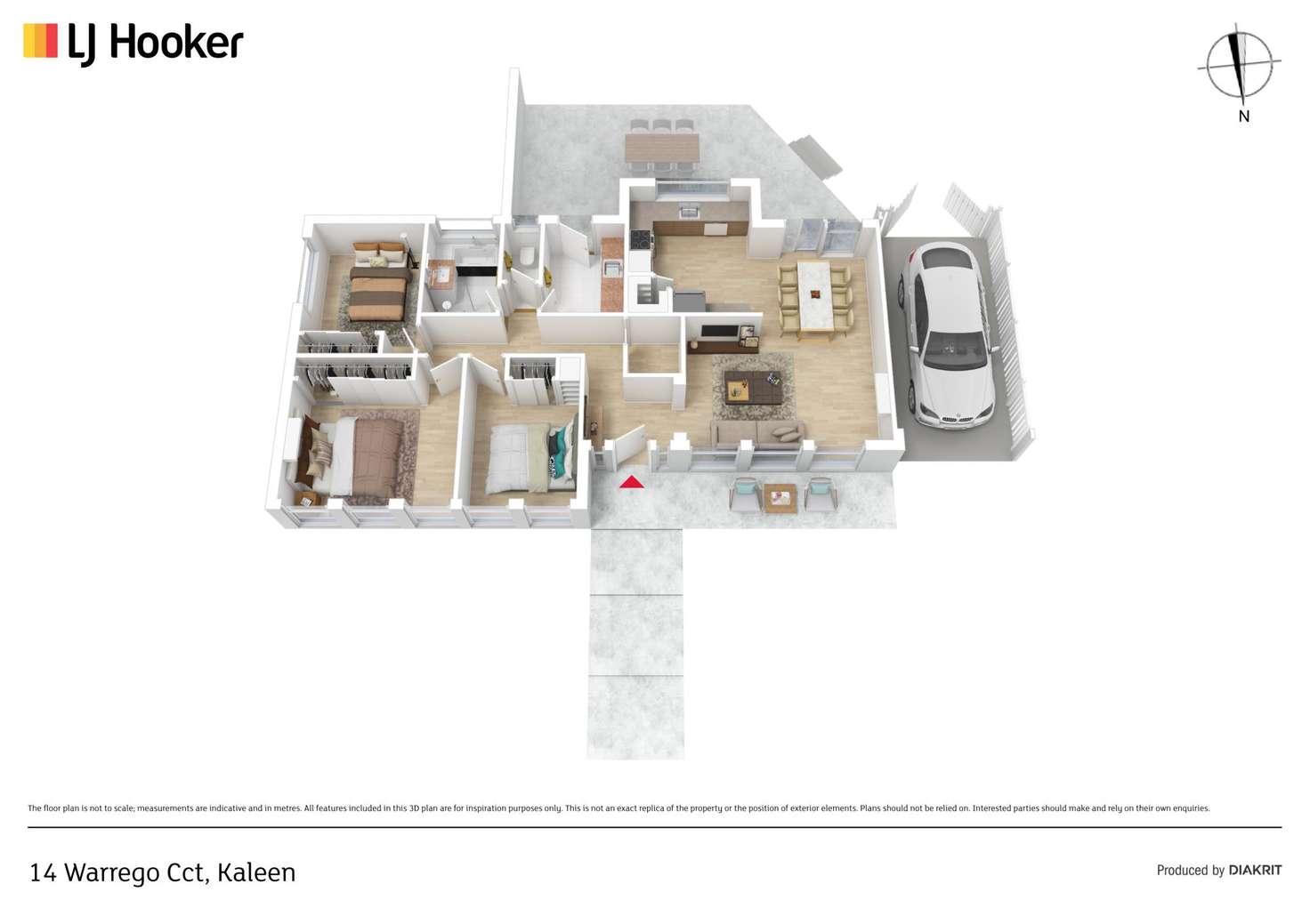 Floorplan of Homely house listing, 14 Warrego Circuit, Kaleen ACT 2617