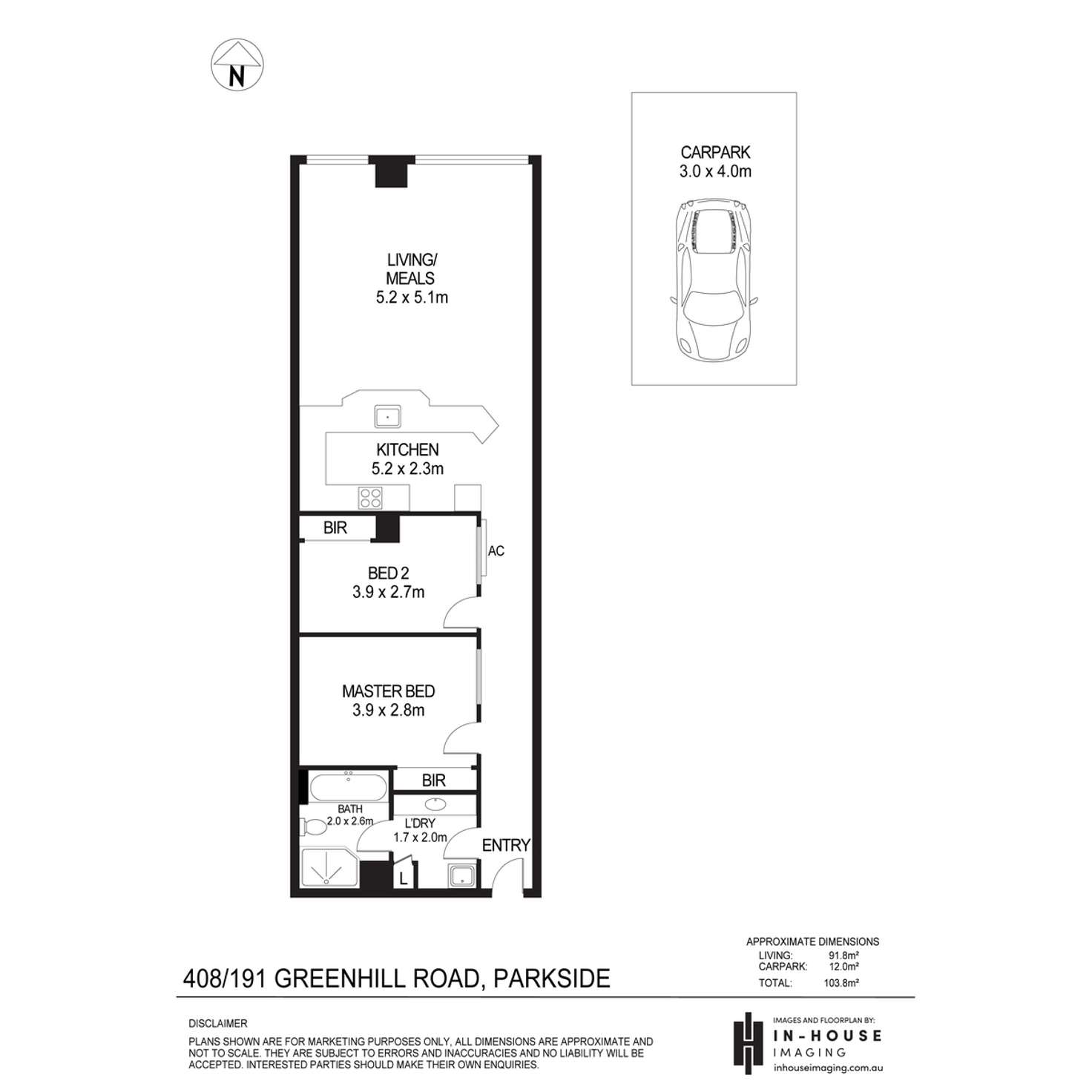 Floorplan of Homely apartment listing, 408/191 Greenhill Road, Parkside SA 5063