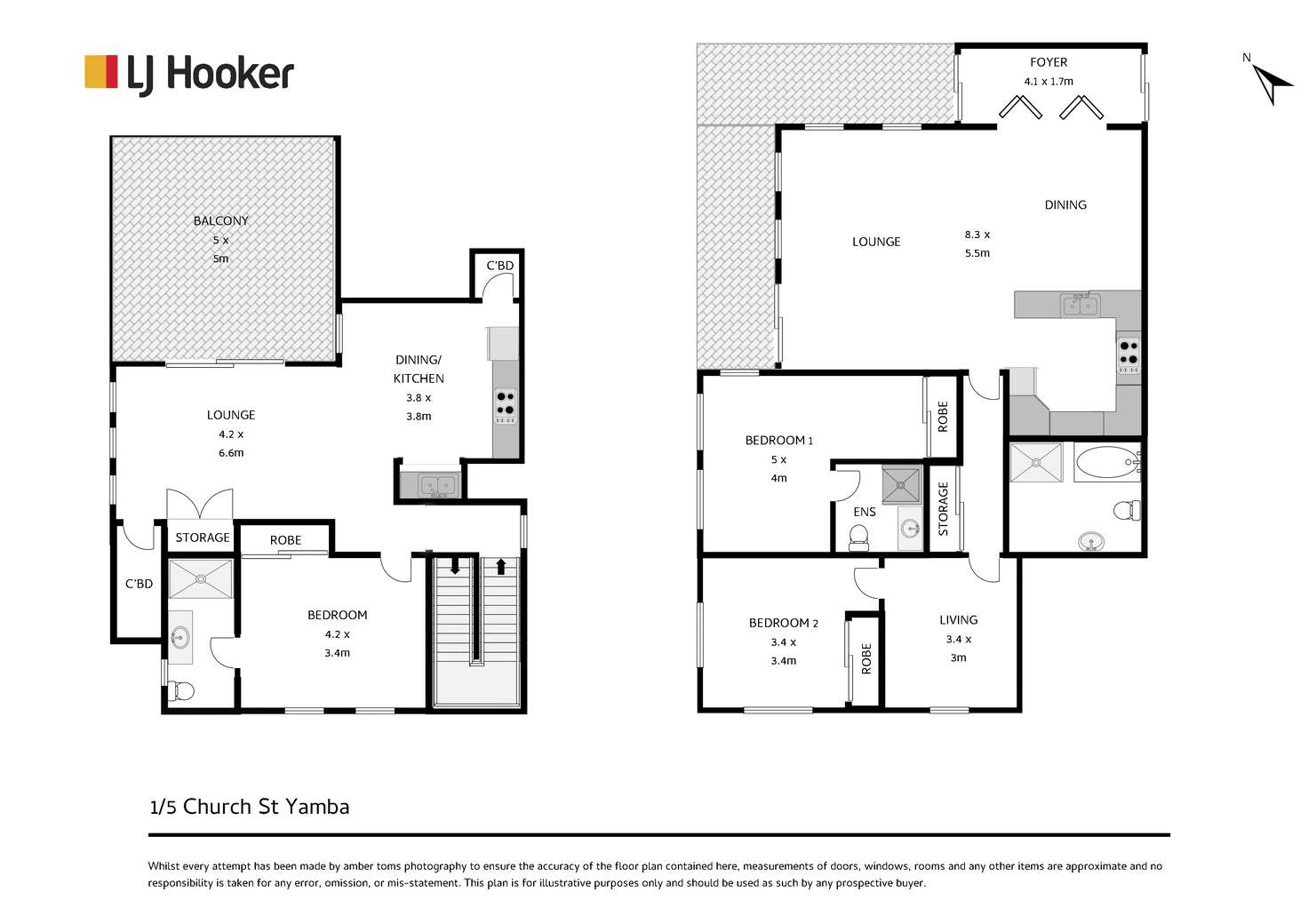 Floorplan of Homely unit listing, 1/5 Church Street, Yamba NSW 2464