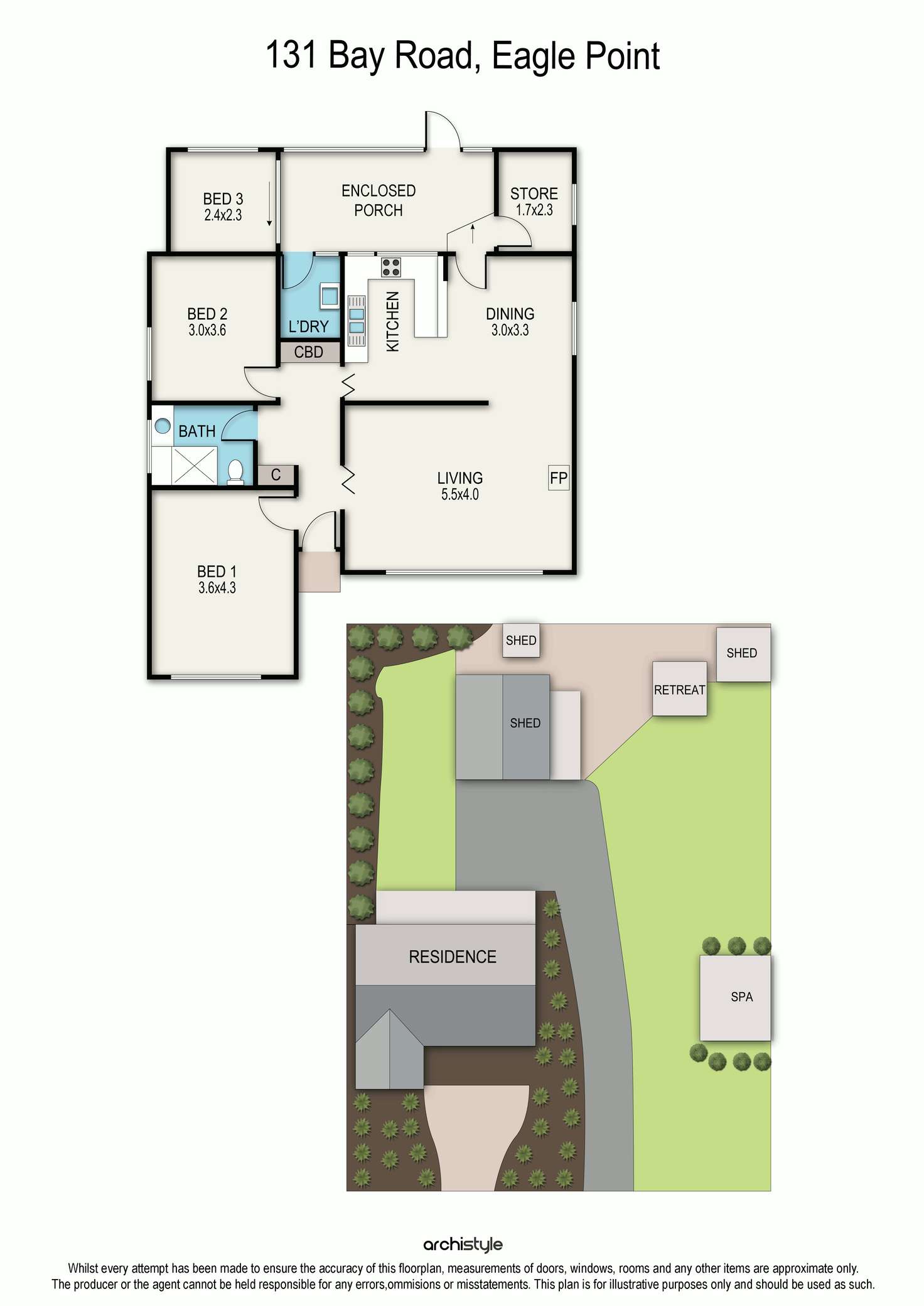 Floorplan of Homely house listing, 131-133 Bay Road, Eagle Point VIC 3878