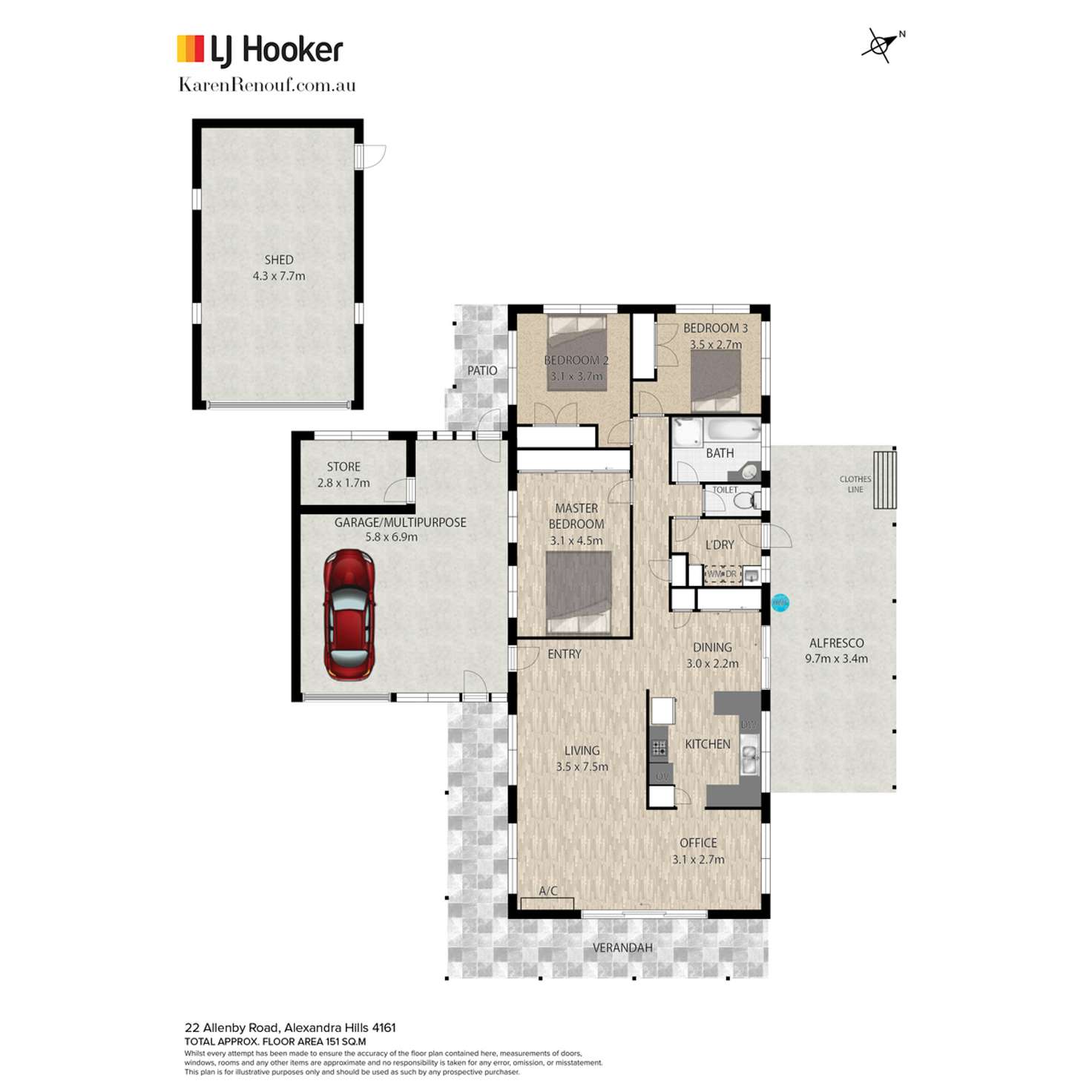 Floorplan of Homely house listing, 22 Allenby Road, Alexandra Hills QLD 4161