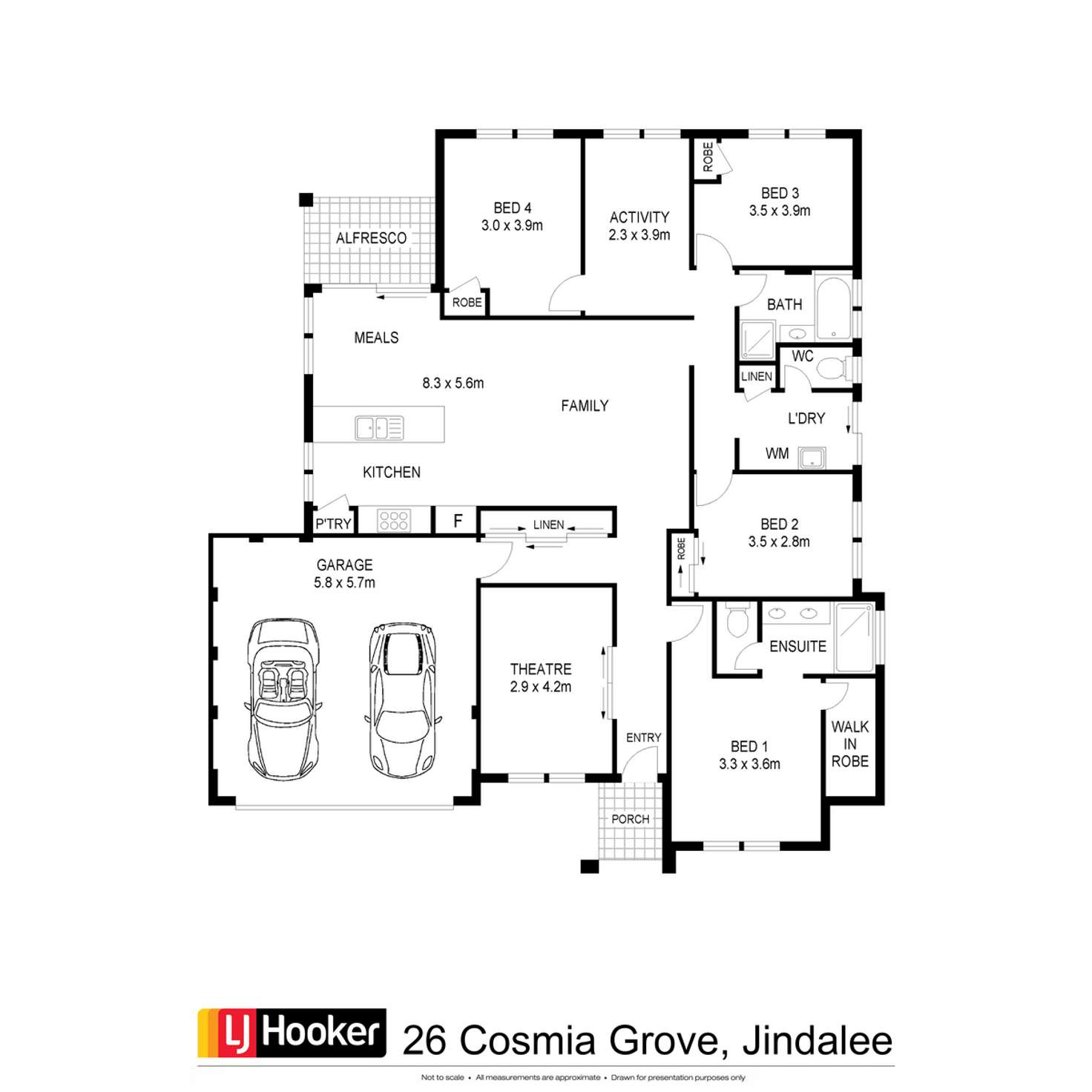 Floorplan of Homely house listing, 26 Cosmia Grove, Jindalee WA 6036