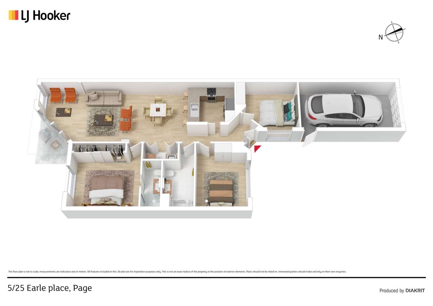 Floorplan of Homely townhouse listing, 5/25 Earle Place, Page ACT 2614