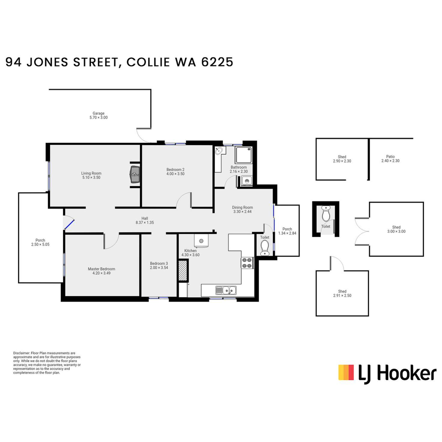Floorplan of Homely house listing, 94 Jones Street, Collie WA 6225