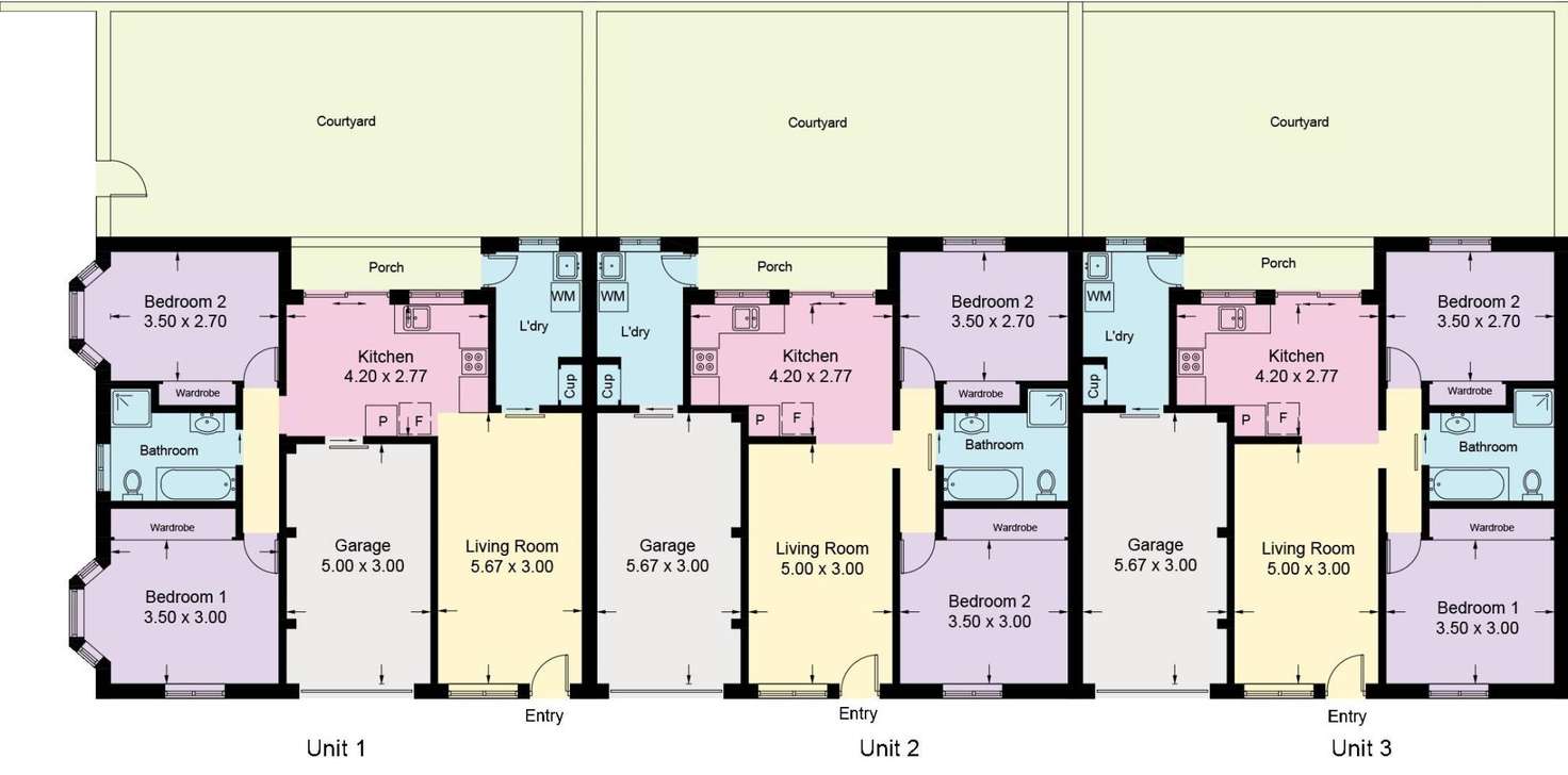 Floorplan of Homely unit listing, 1-3/159 Weblands Street, Aberglasslyn NSW 2320
