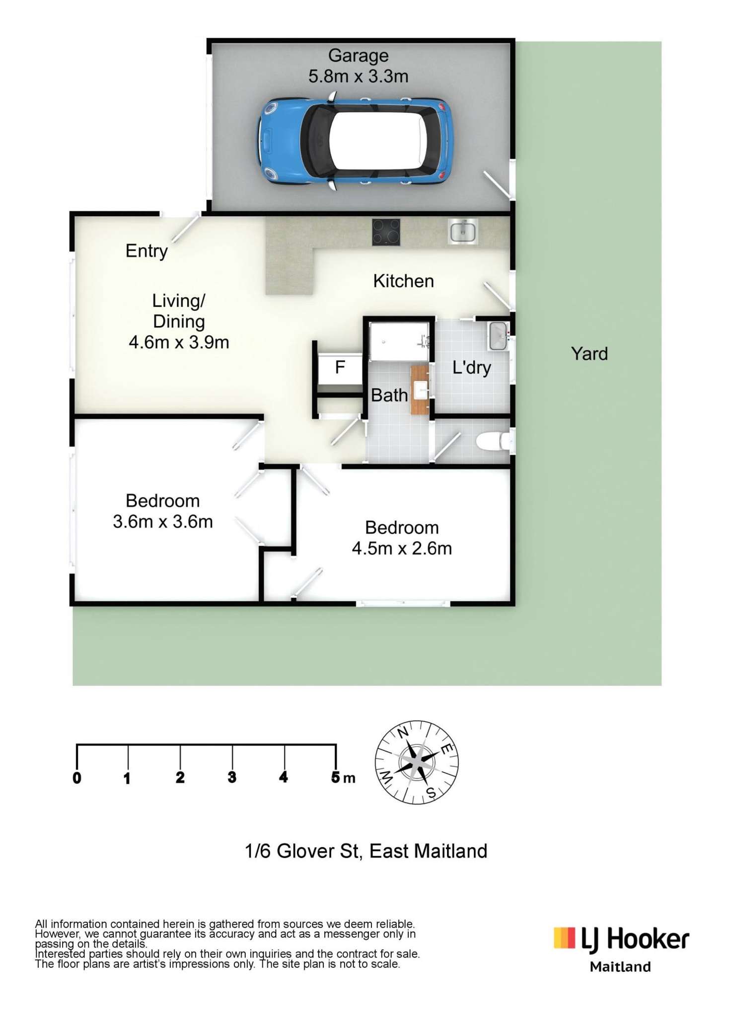 Floorplan of Homely unit listing, 1 & 2/6 Glover Street, East Maitland NSW 2323