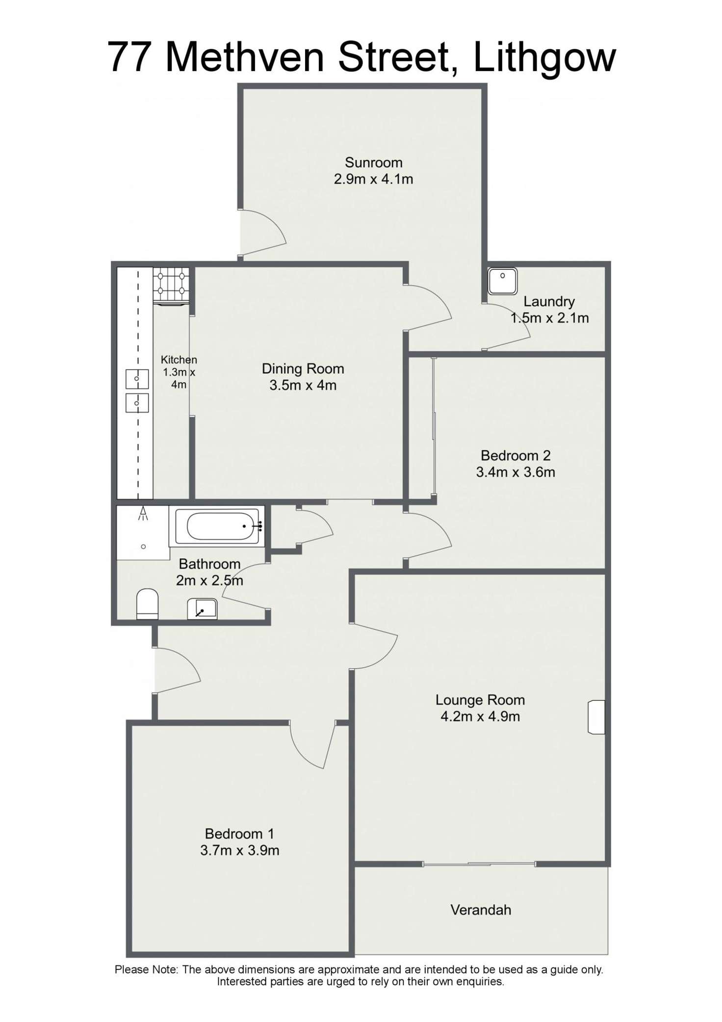 Floorplan of Homely house listing, 77 Methven Street, Lithgow NSW 2790
