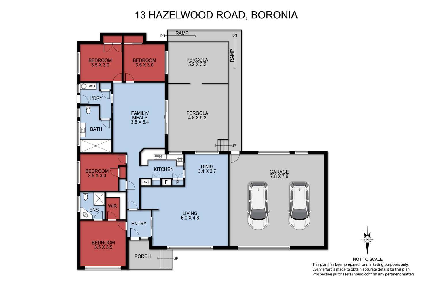 Floorplan of Homely house listing, 13 Hazelwood Road, Boronia VIC 3155