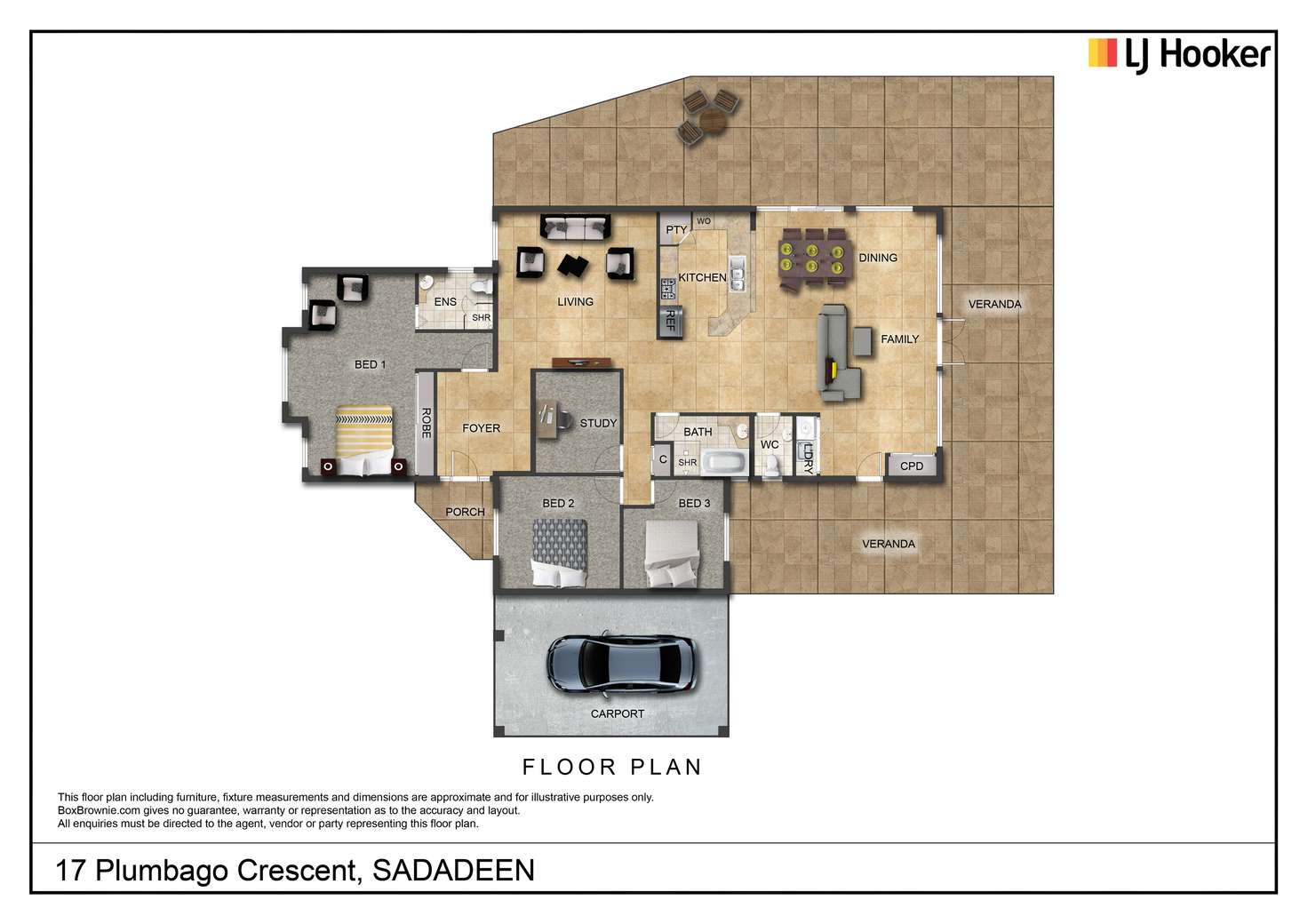 Floorplan of Homely house listing, 17 Plumbago Crescent, Sadadeen NT 870