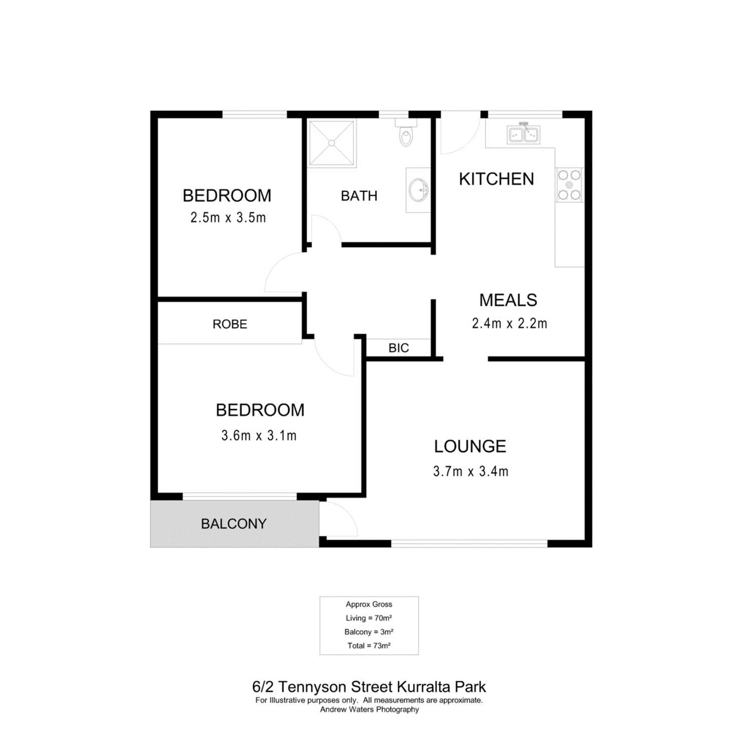 Floorplan of Homely unit listing, 6/2 Tennyson Street, Kurralta Park SA 5037