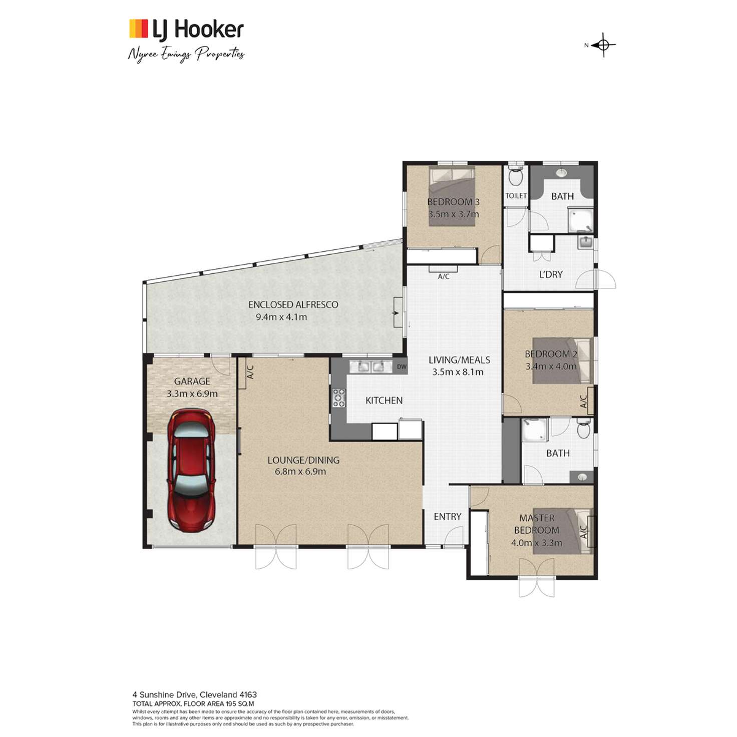 Floorplan of Homely house listing, 4 Sunshine Drive, Cleveland QLD 4163