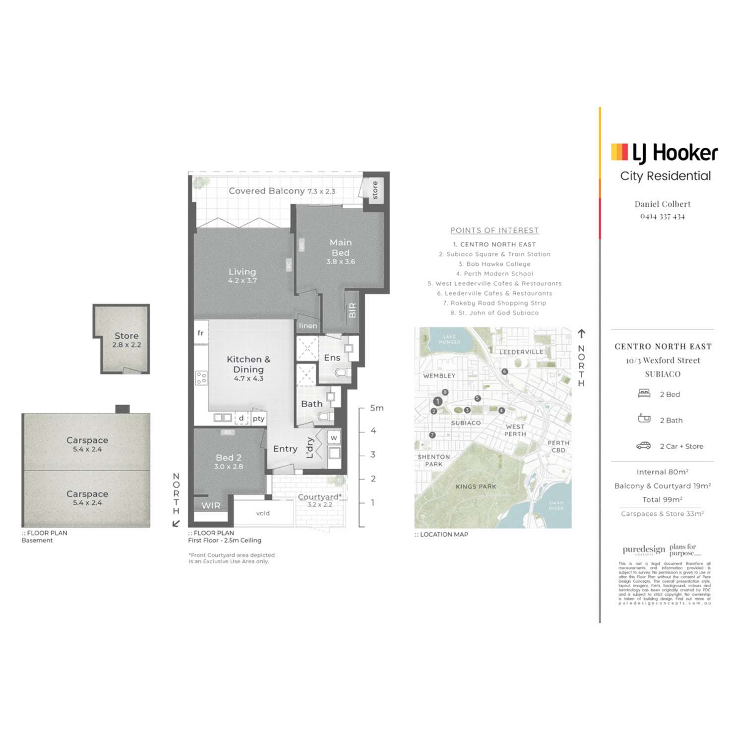Floorplan of Homely apartment listing, 10/3 Wexford Street, Subiaco WA 6008