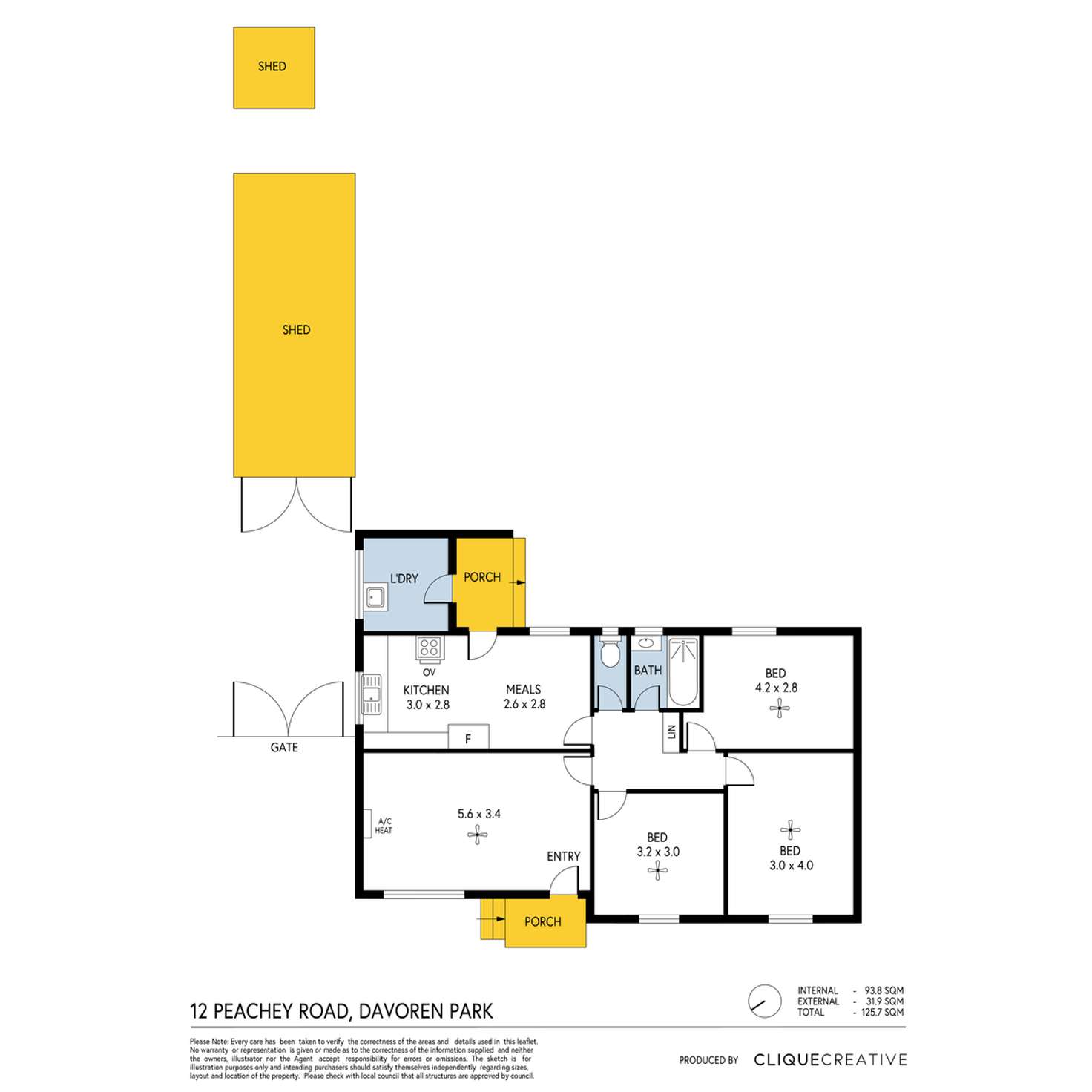 Floorplan of Homely house listing, 12 Peachey Road, Davoren Park SA 5113