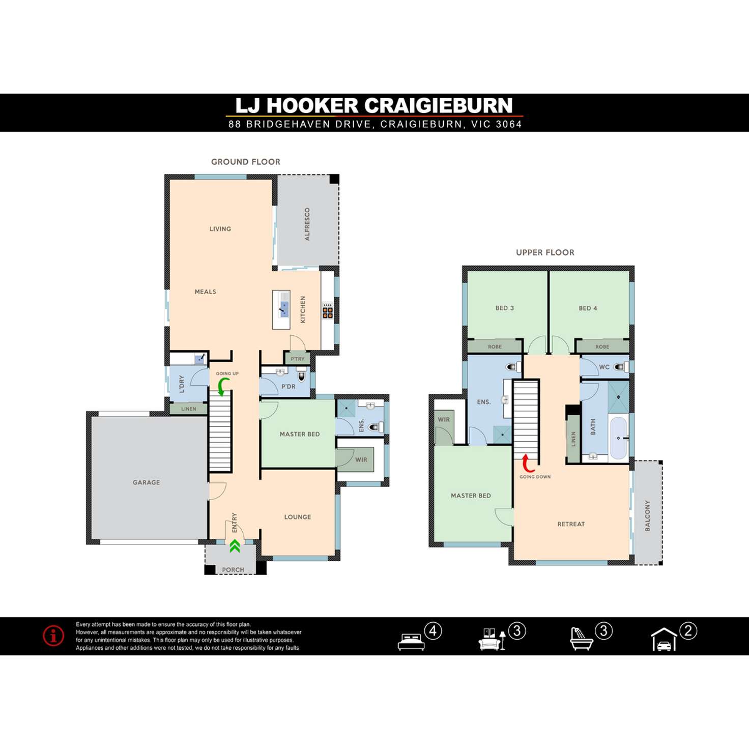 Floorplan of Homely house listing, 88 Bridgehaven Drive, Craigieburn VIC 3064