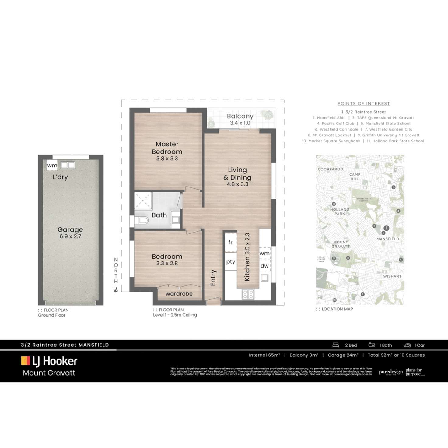 Floorplan of Homely unit listing, 3/2 Raintree Street, Mansfield QLD 4122