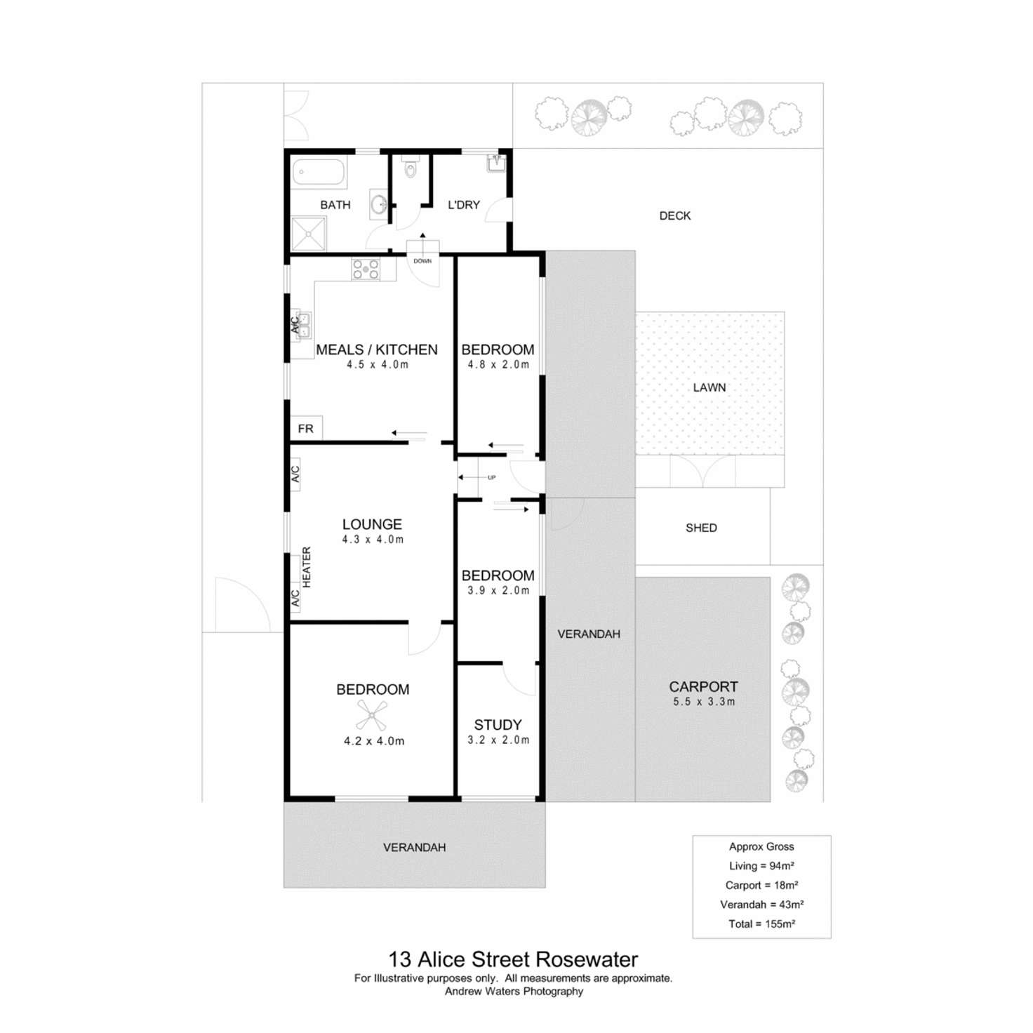 Floorplan of Homely house listing, 13 Alice Street, Rosewater SA 5013