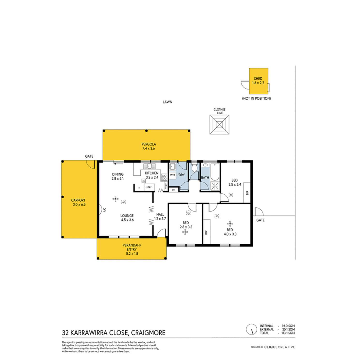 Floorplan of Homely house listing, 32 Karrawirra Close, Craigmore SA 5114