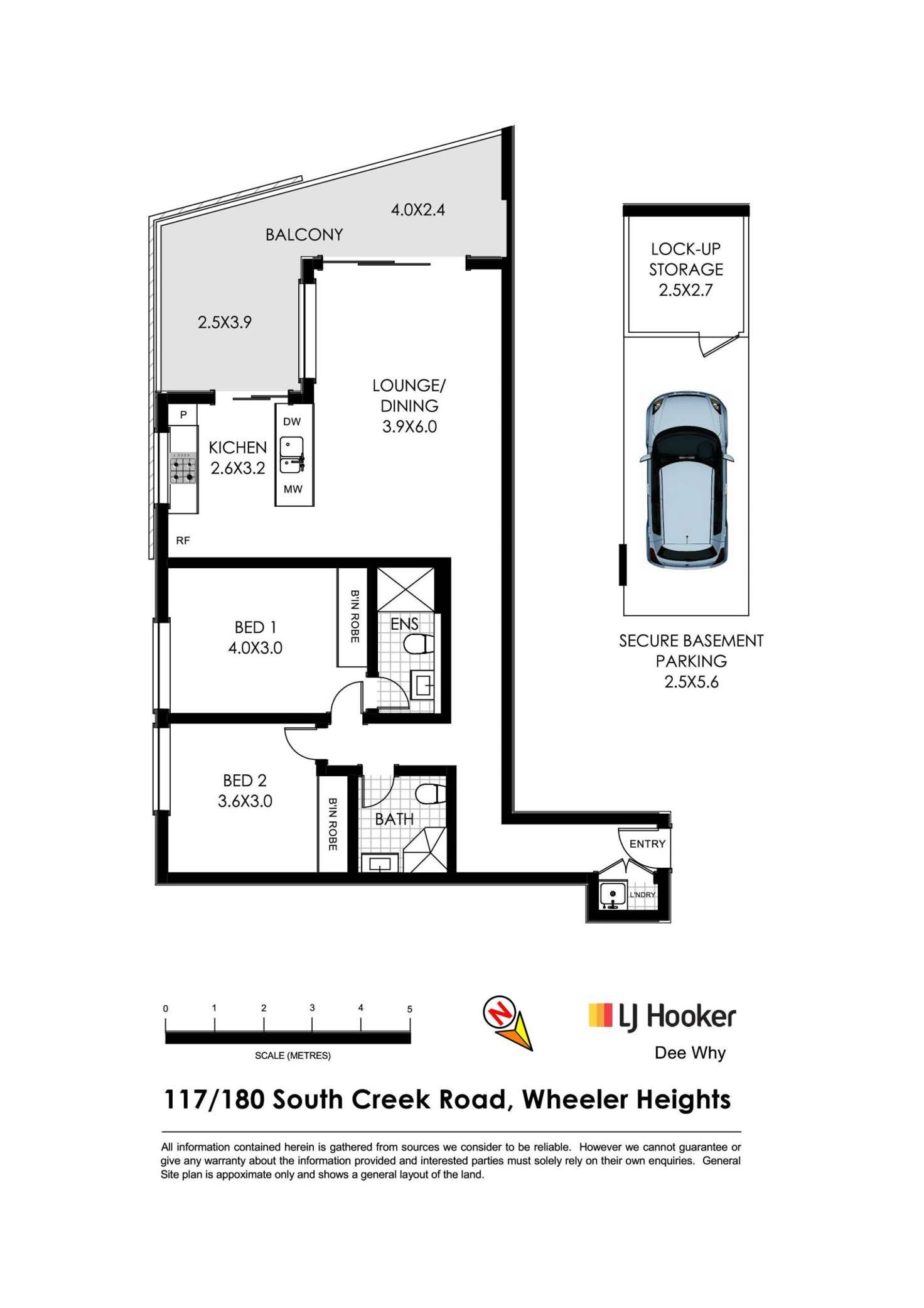 Floorplan of Homely apartment listing, 117/180 South Creek Road, Wheeler Heights NSW 2097