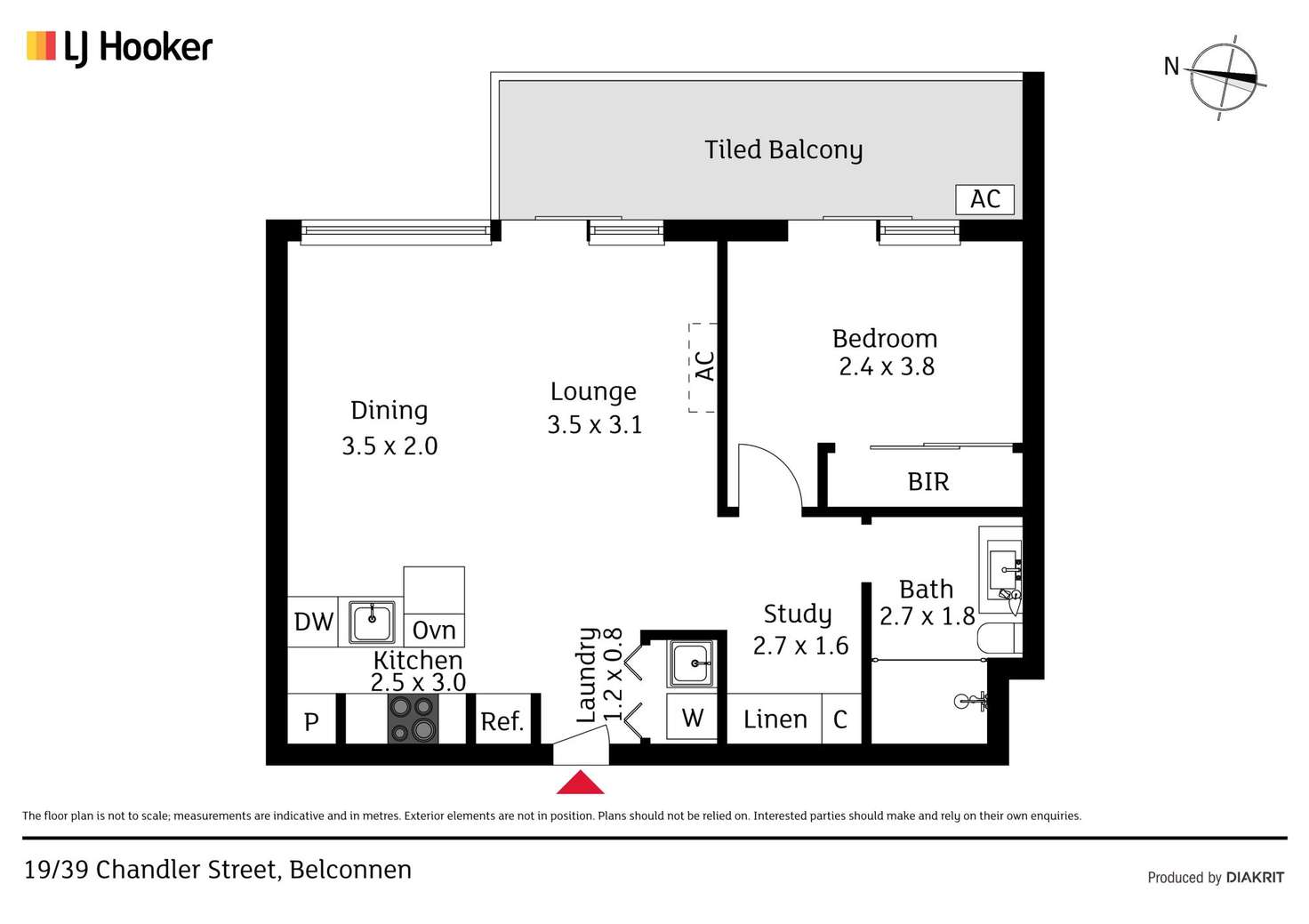 Floorplan of Homely apartment listing, 19/39 Chandler Street, Belconnen ACT 2617