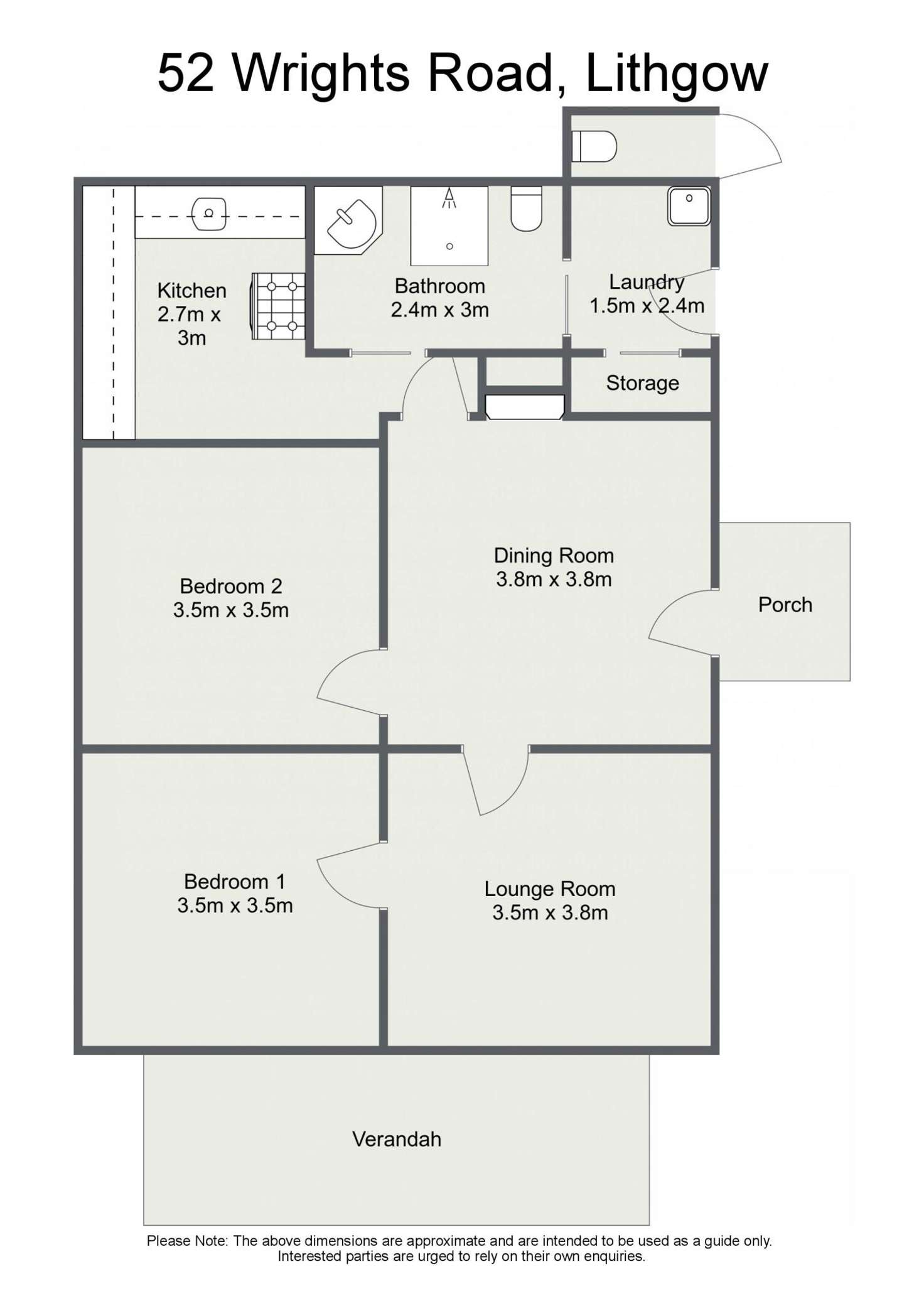 Floorplan of Homely house listing, 52 Wrights Road, Lithgow NSW 2790