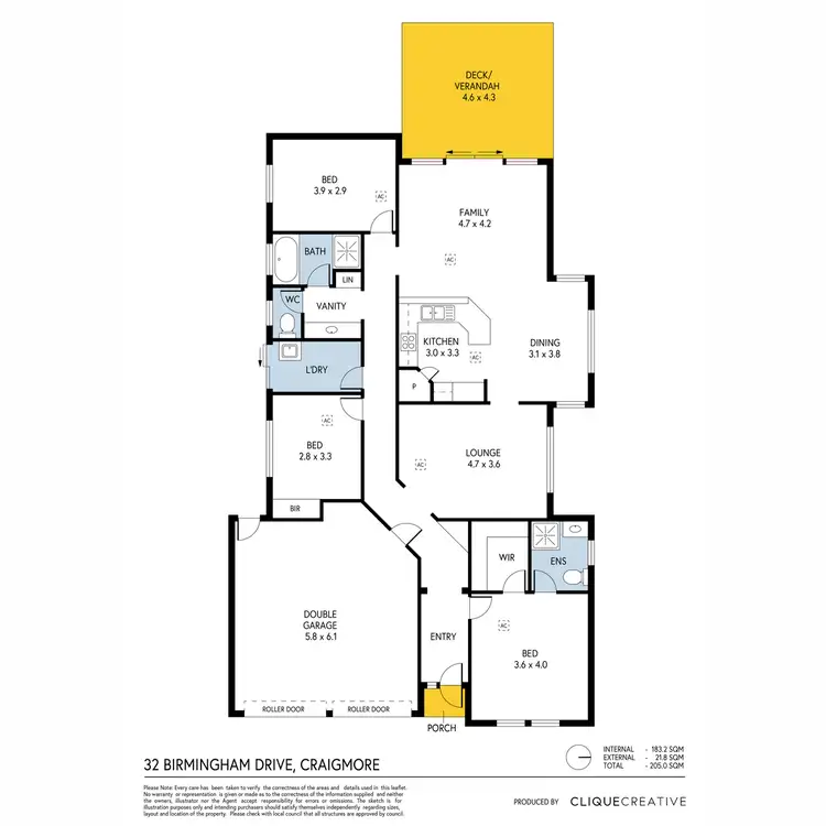 Floorplan of Homely house listing, 32 Birmingham Drive, Craigmore SA 5114
